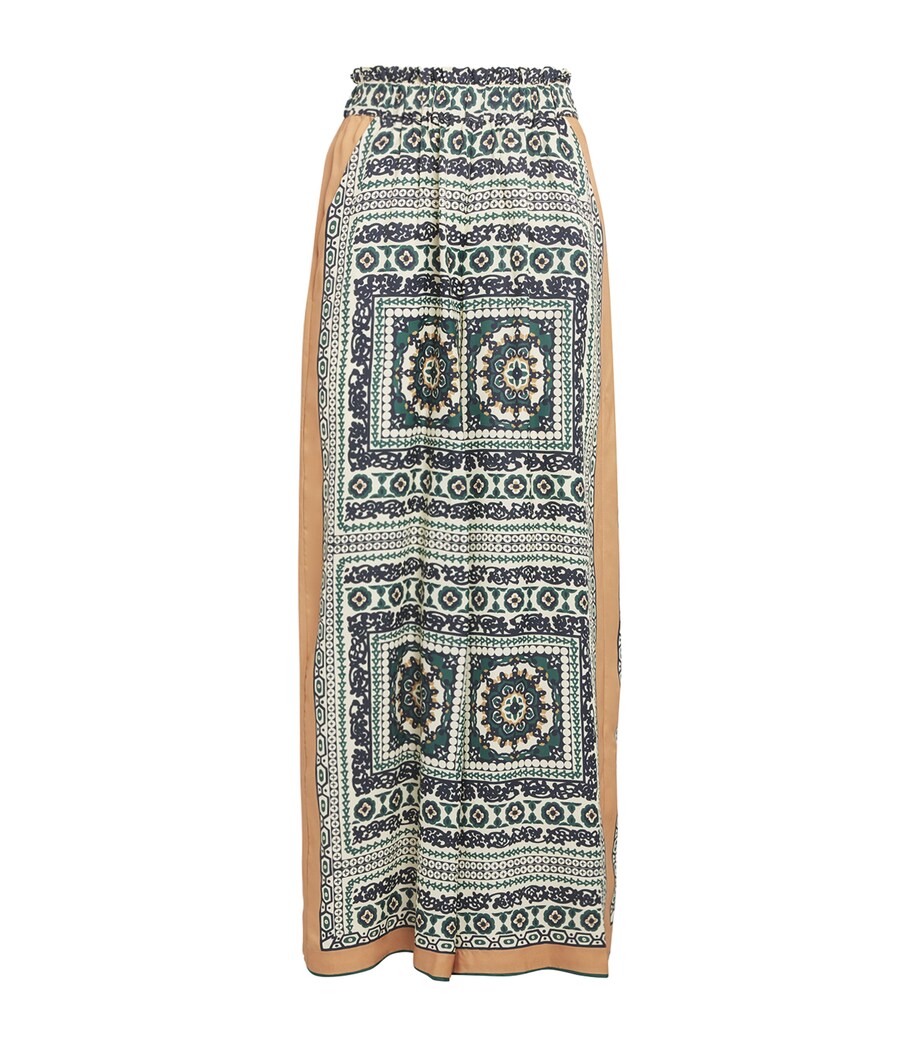 Scarf Print Elasticated-Waist Trousers - Image 1