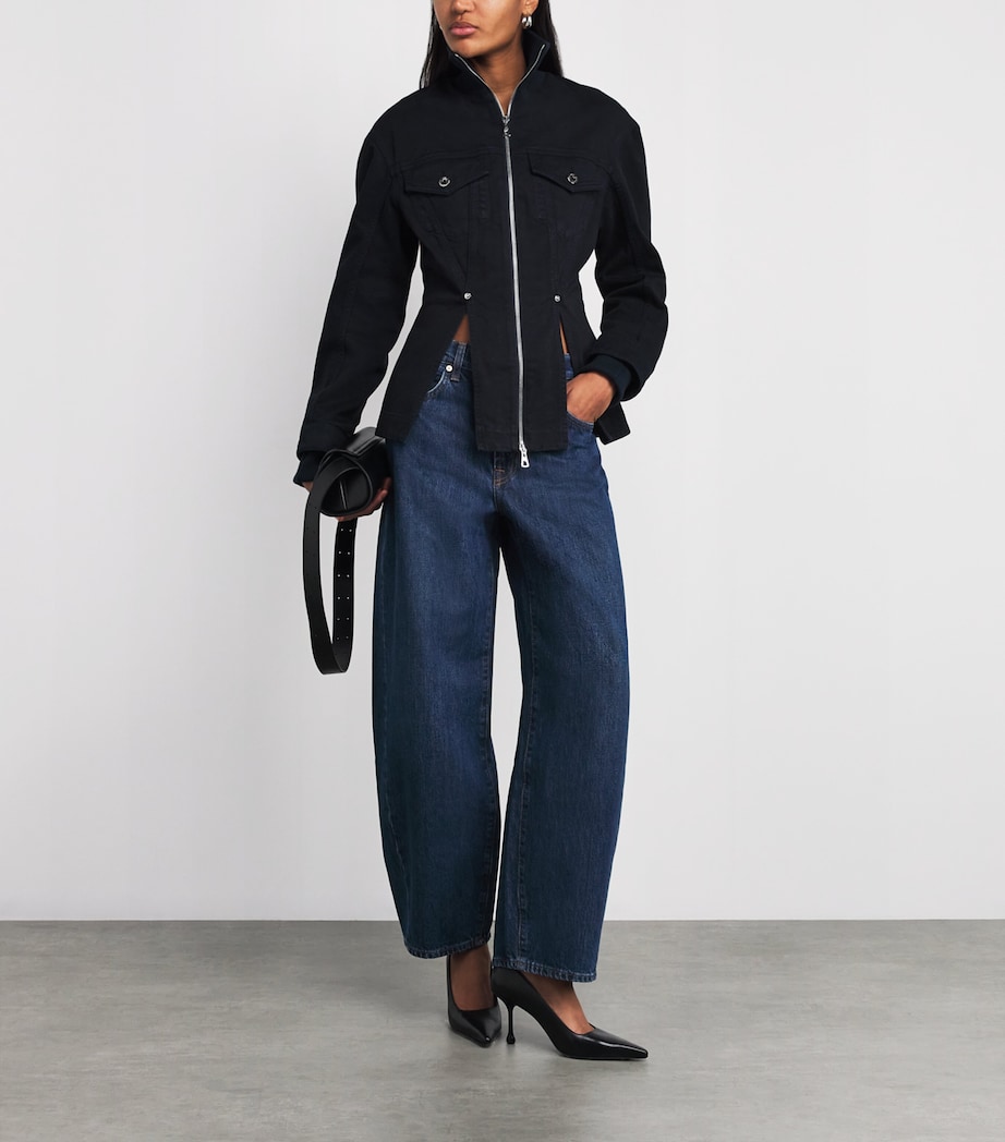 Twisted Bonnie Barrel-Leg Jeans U71BM Image 2