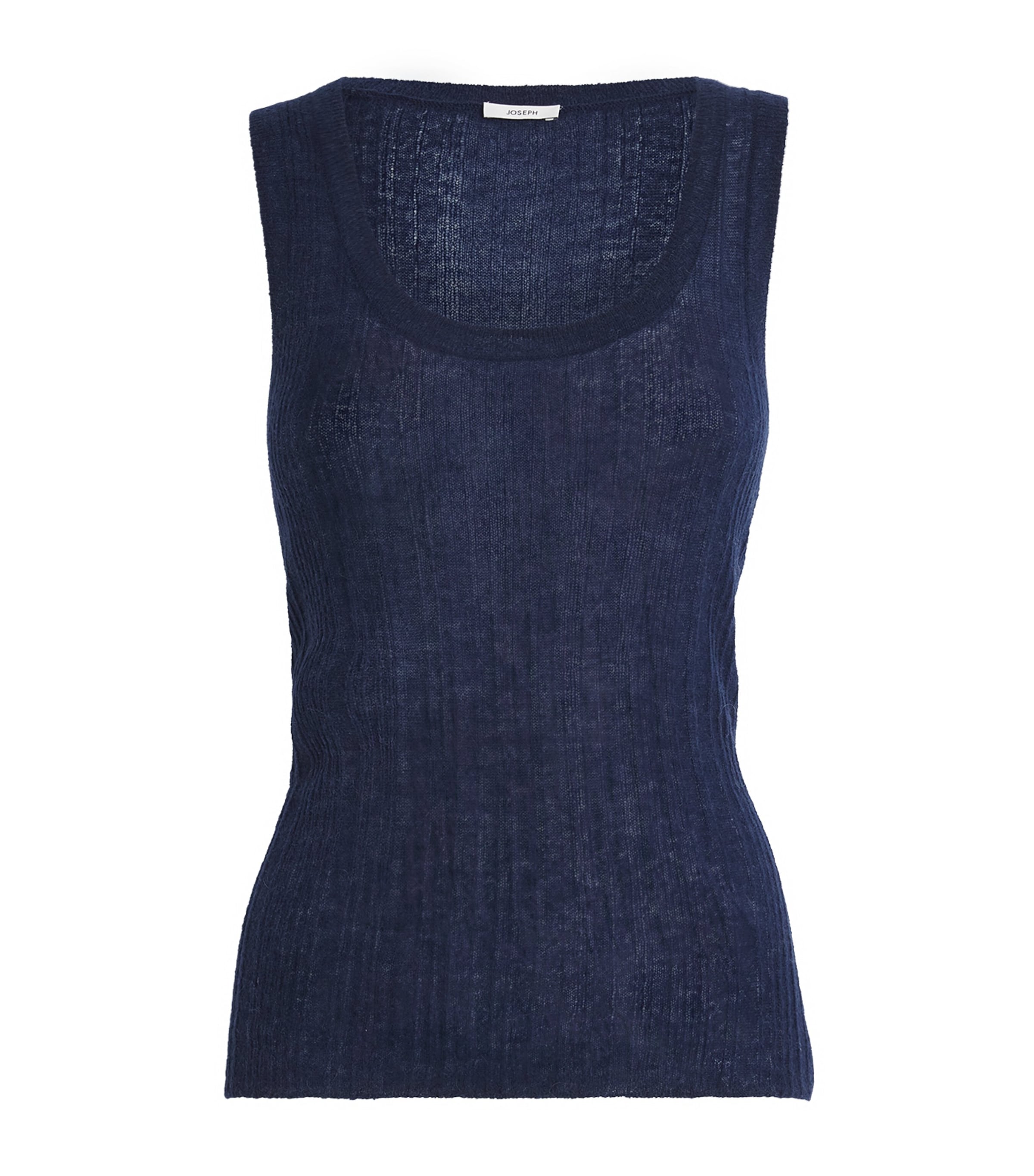 Wool-Blend Sheer Ycaza Tank Top INDIGO Image 1