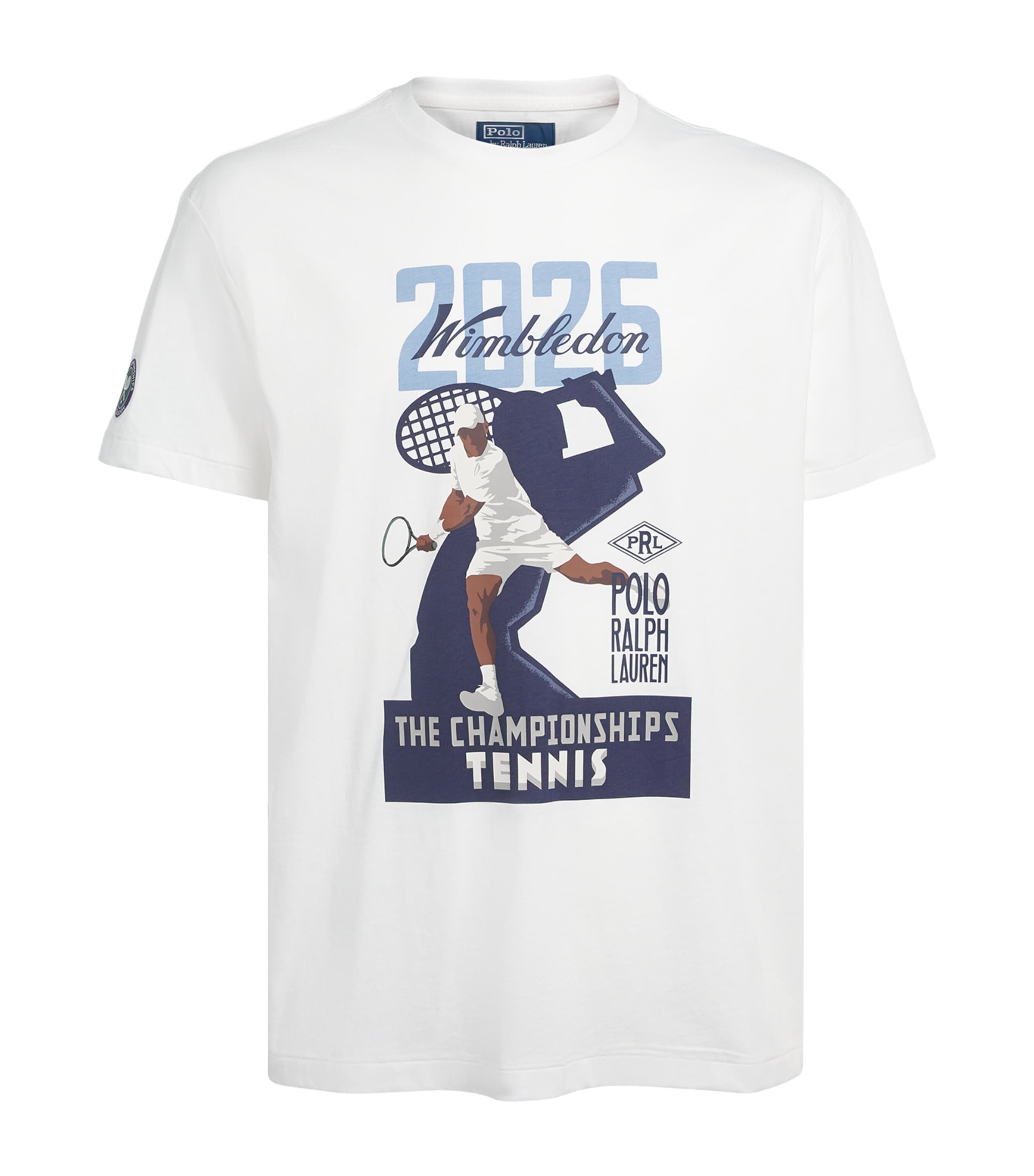 Polo Ralph Lauren Mens x Wimbledon Printed T-Shirt White Image 1
