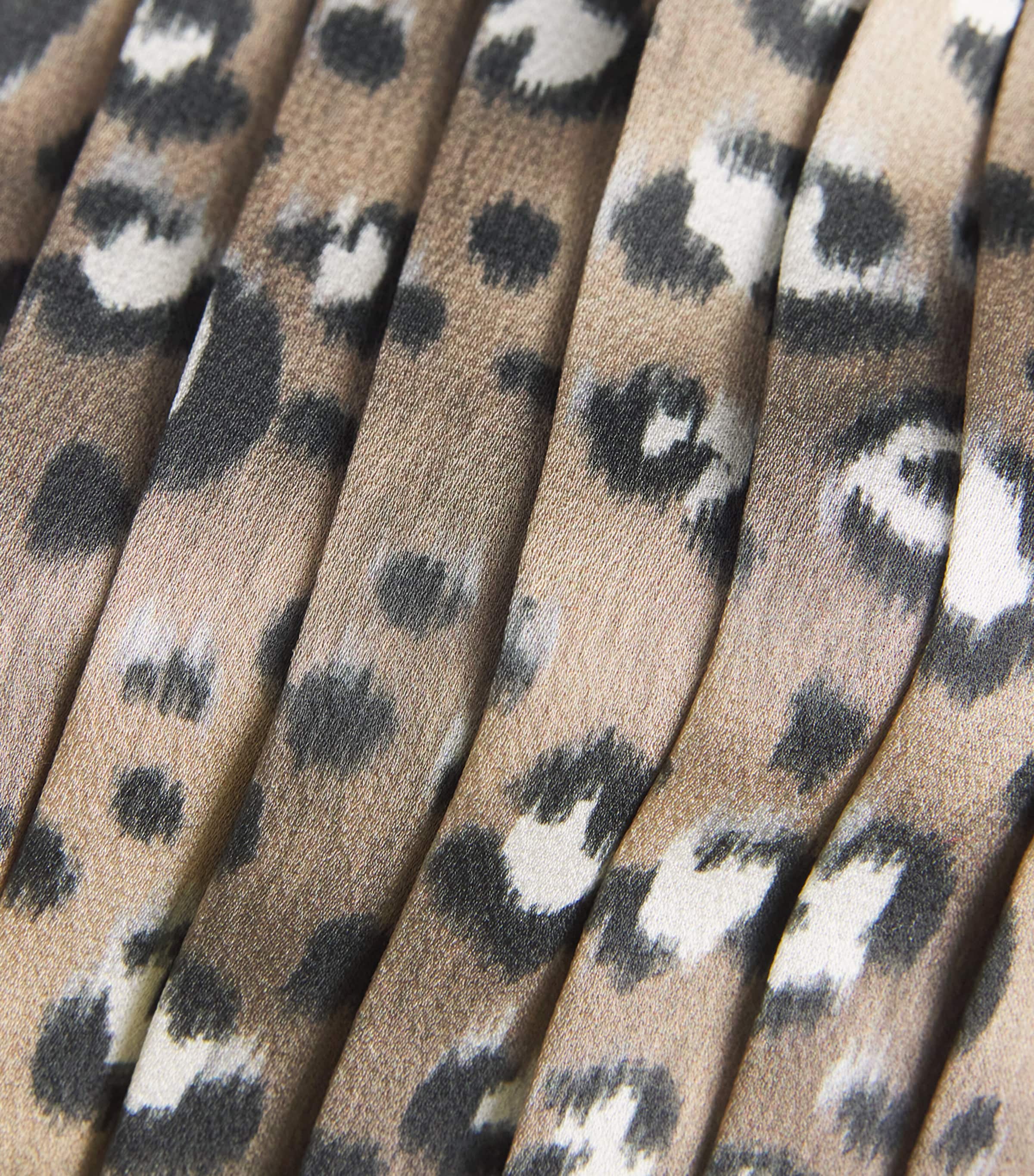 Lafayette 148 Womens Leopard Print Belted Maxi Dress Brownstone Multi Image 5