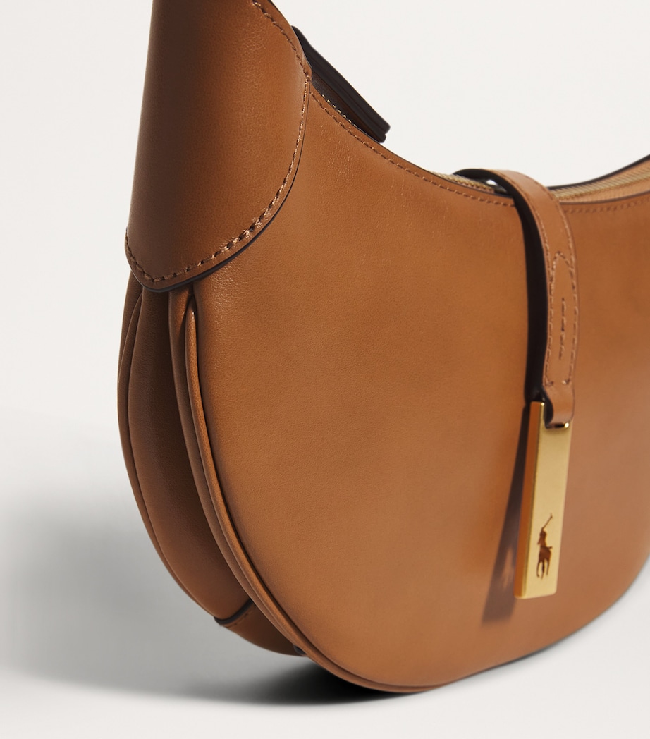 Polo Ralph Lauren Leather Polo ID Shoulder Bag Cla Tan Image 6