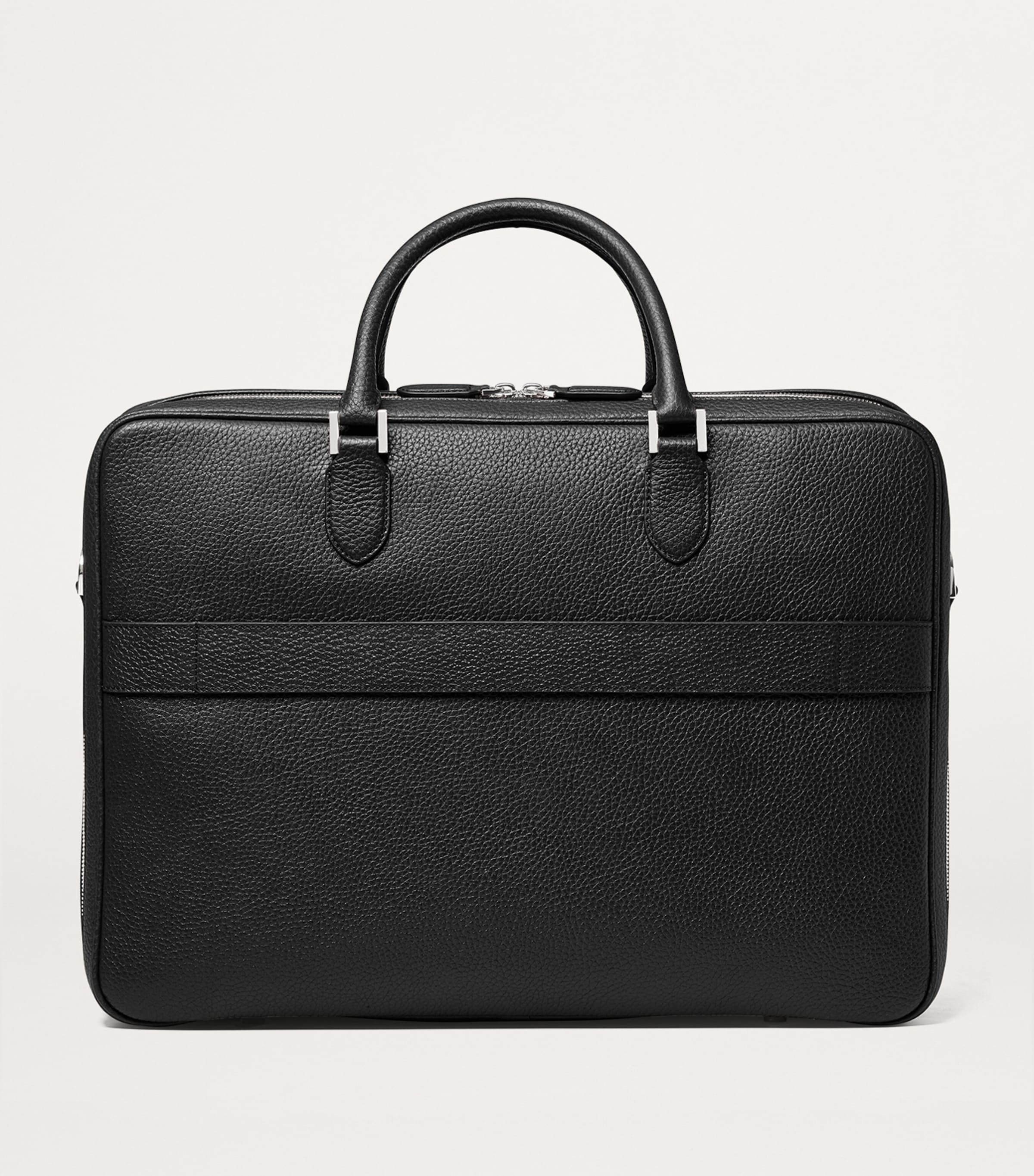 Leather 48 Hour Mount Street Travel Bag BLACK Image 3