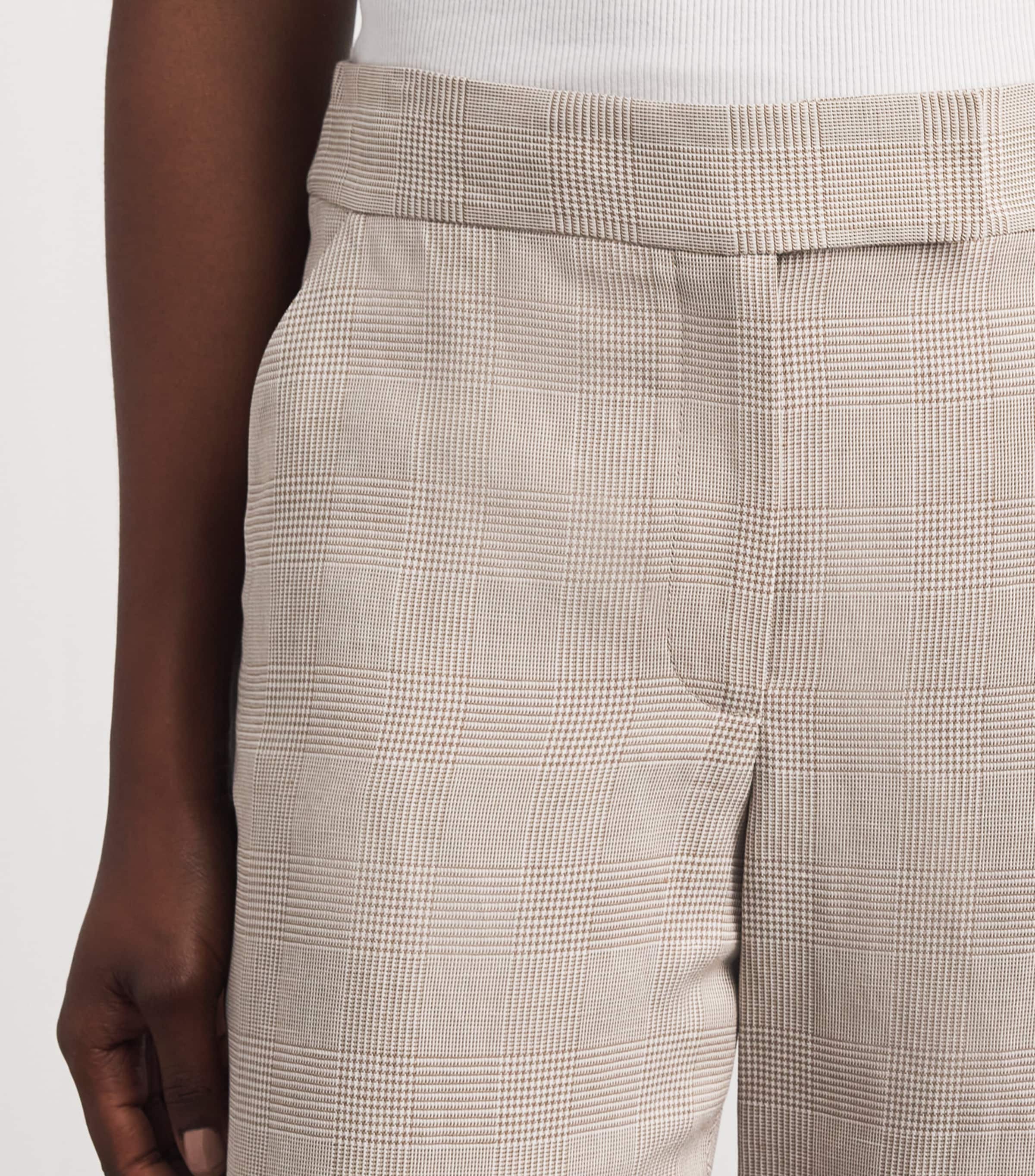 Veronica Beard Womens Plaid Broderick Trousers Acorn/dove Image 3