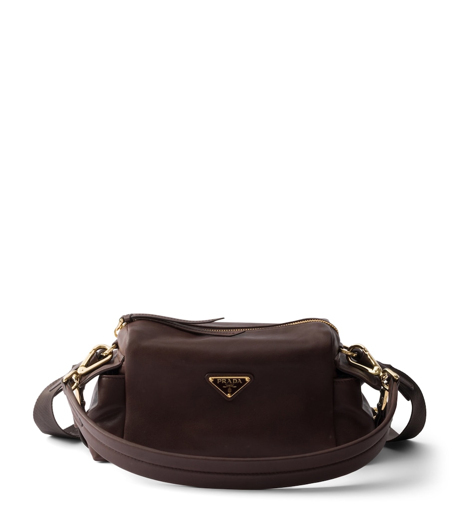 Prada Small Leather Explore Shoulder Bag Brown Image 1