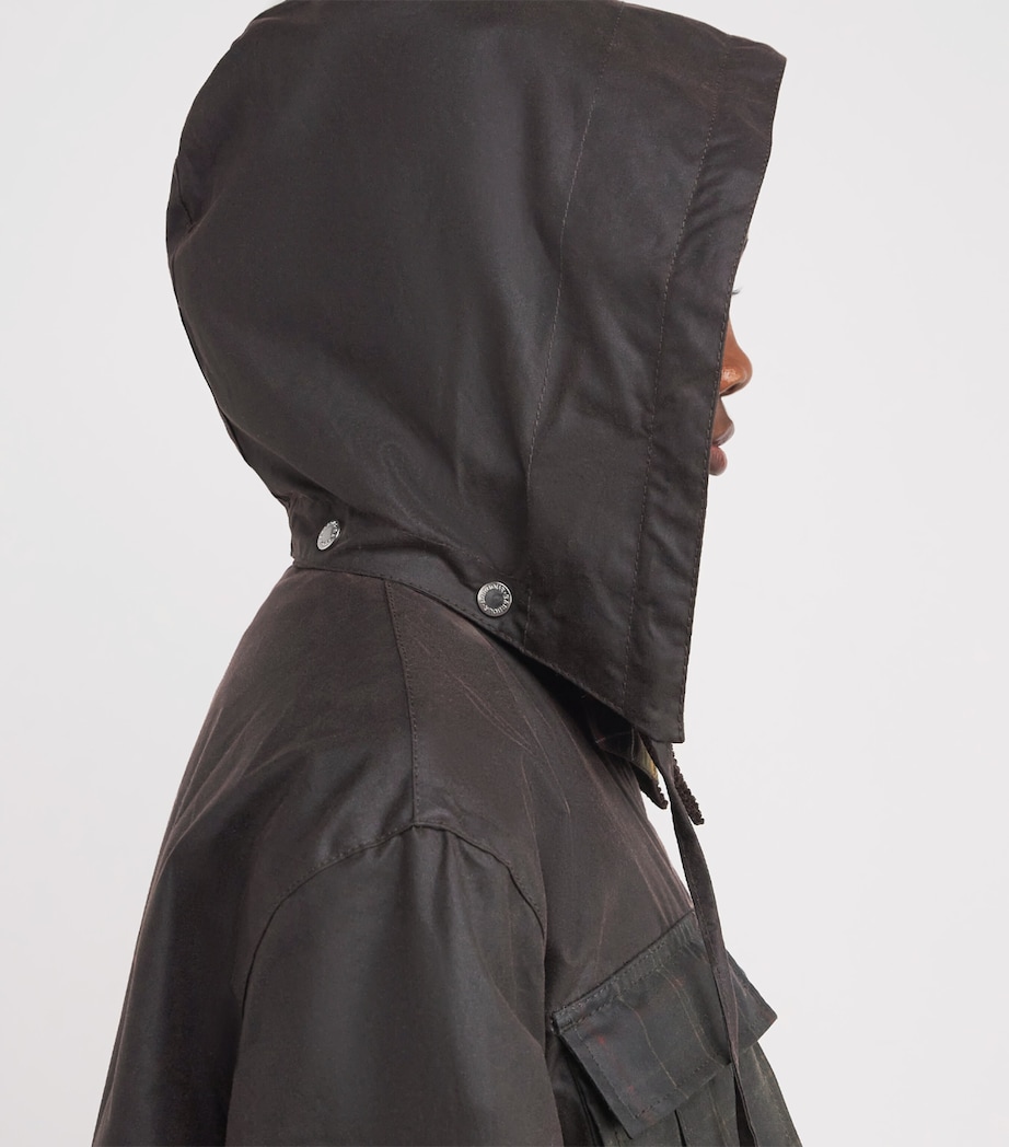 x GANNI Waxed Peplum Coat RUSTIC/CLASSIC TARTN Image 6