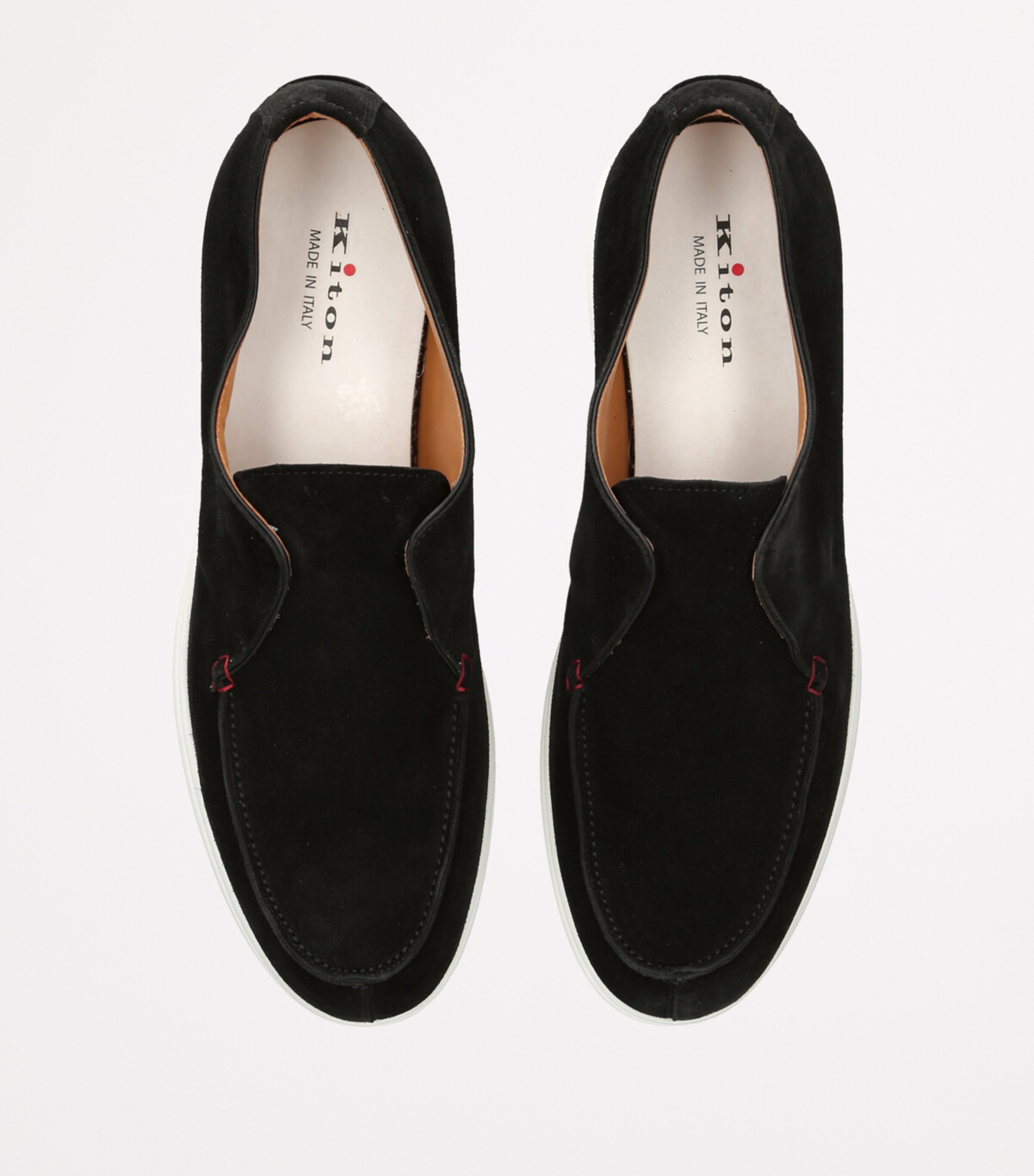 Suede Slip-On Loafers BLACK Image 4
