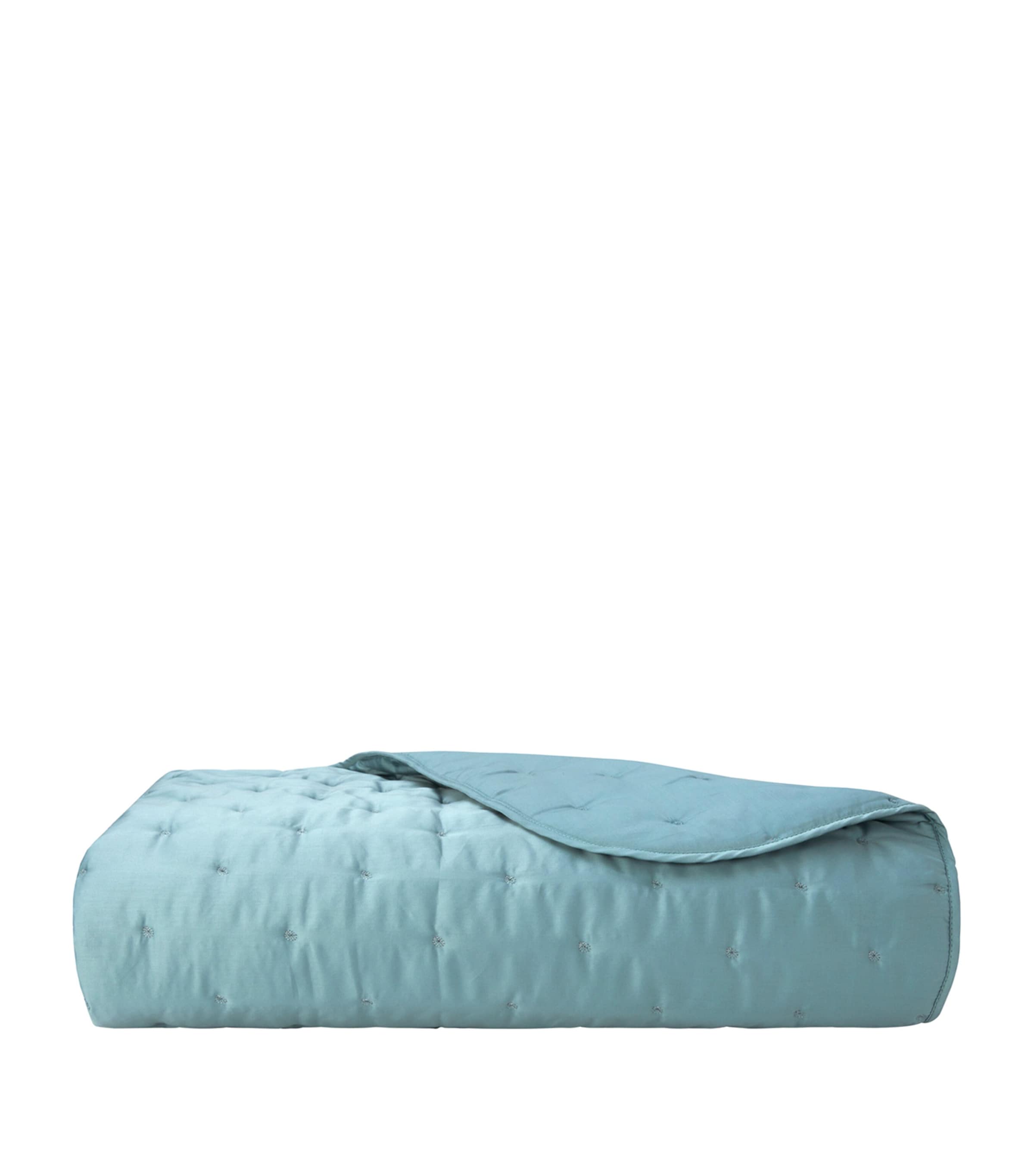 Yves Delorme Triomphe Double Bedpsread In Green