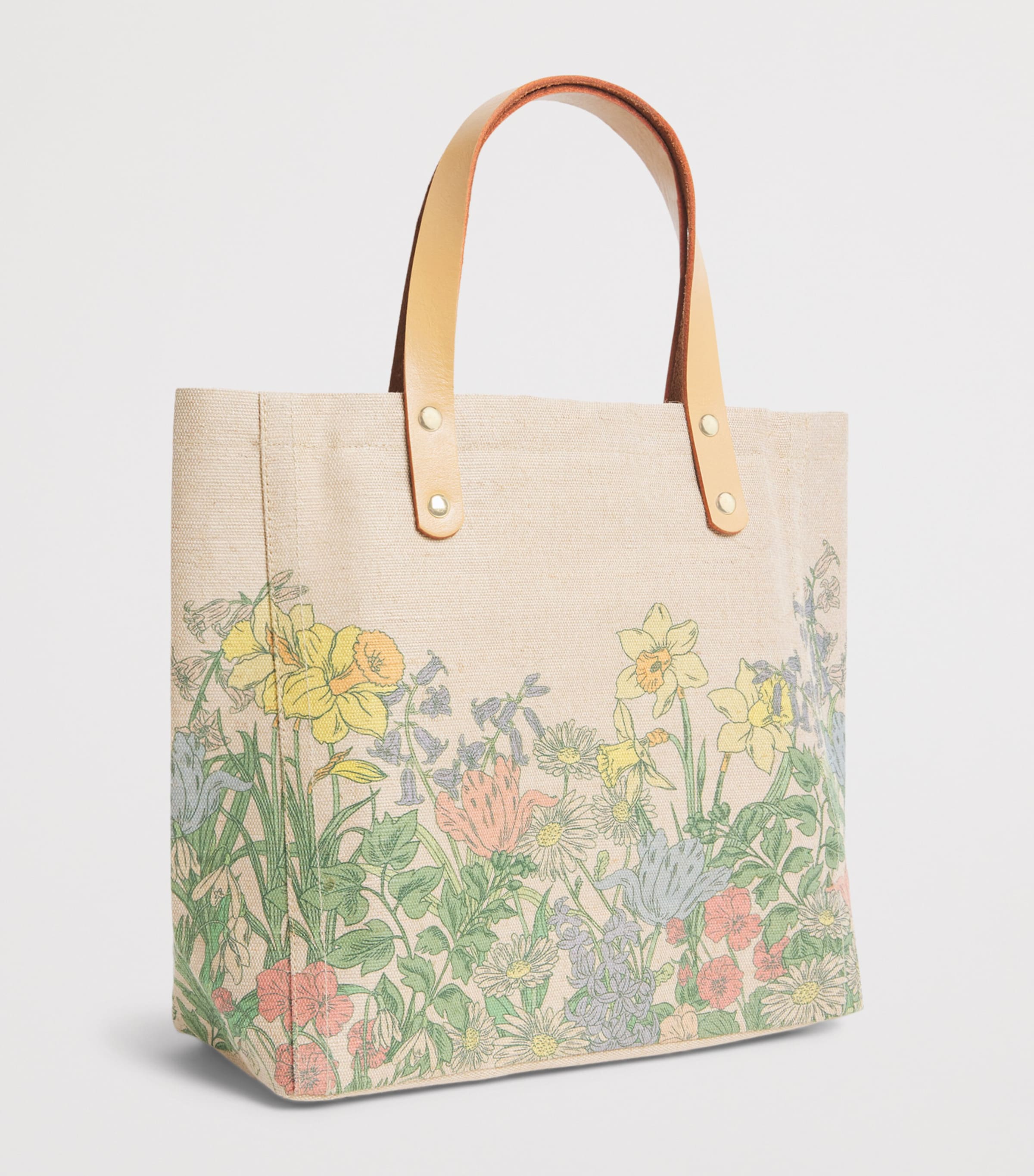 Small Canvas Easter Market Tote Bag CREAM Image 2