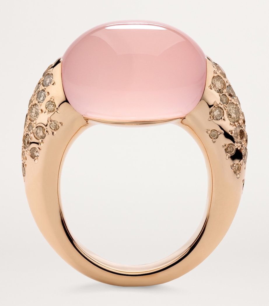 Rose Gold, Diamond and Rose Quartz Iconica Ring DBRQR Image 3
