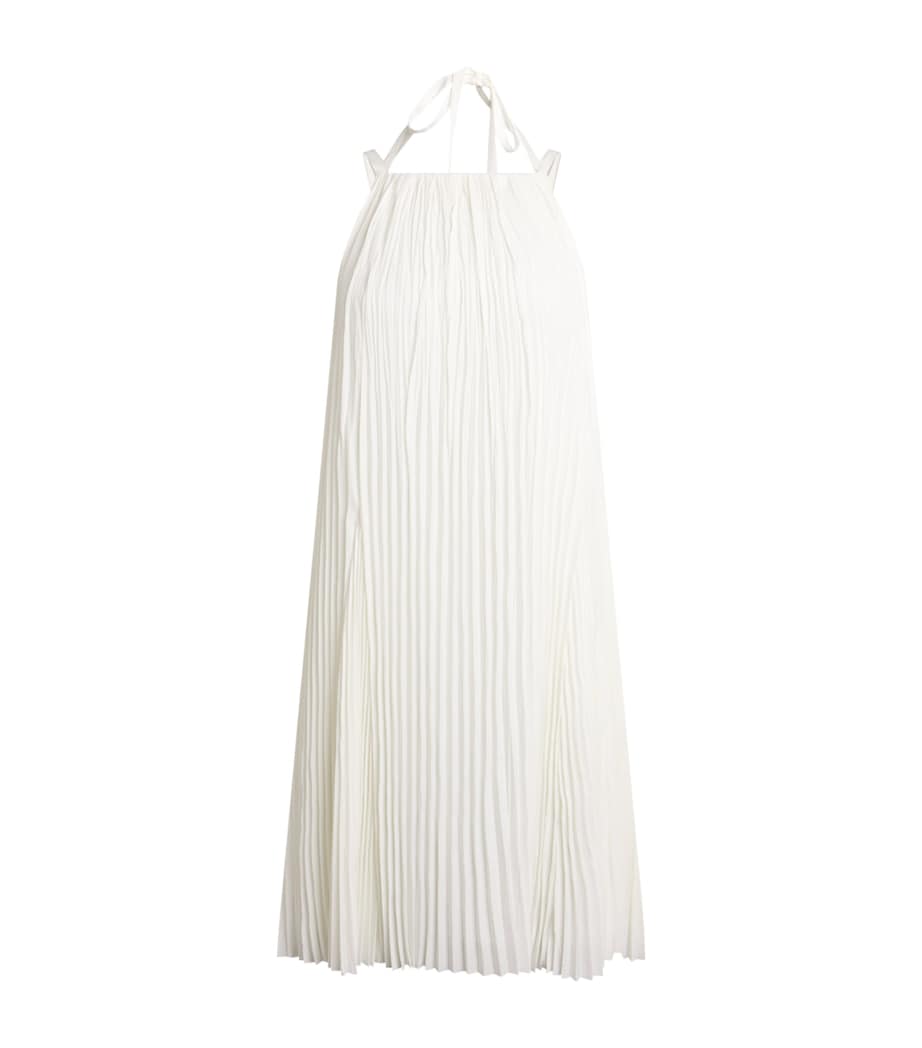 Pleated Midi Dress 101OWH-OFF WHITE Image 1