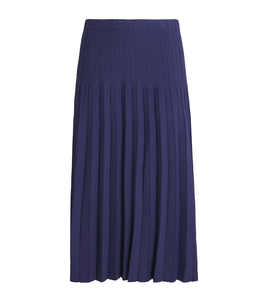 STAUD Womens Pleated Lena Midi Skirt Mdnt Midnight Image 1