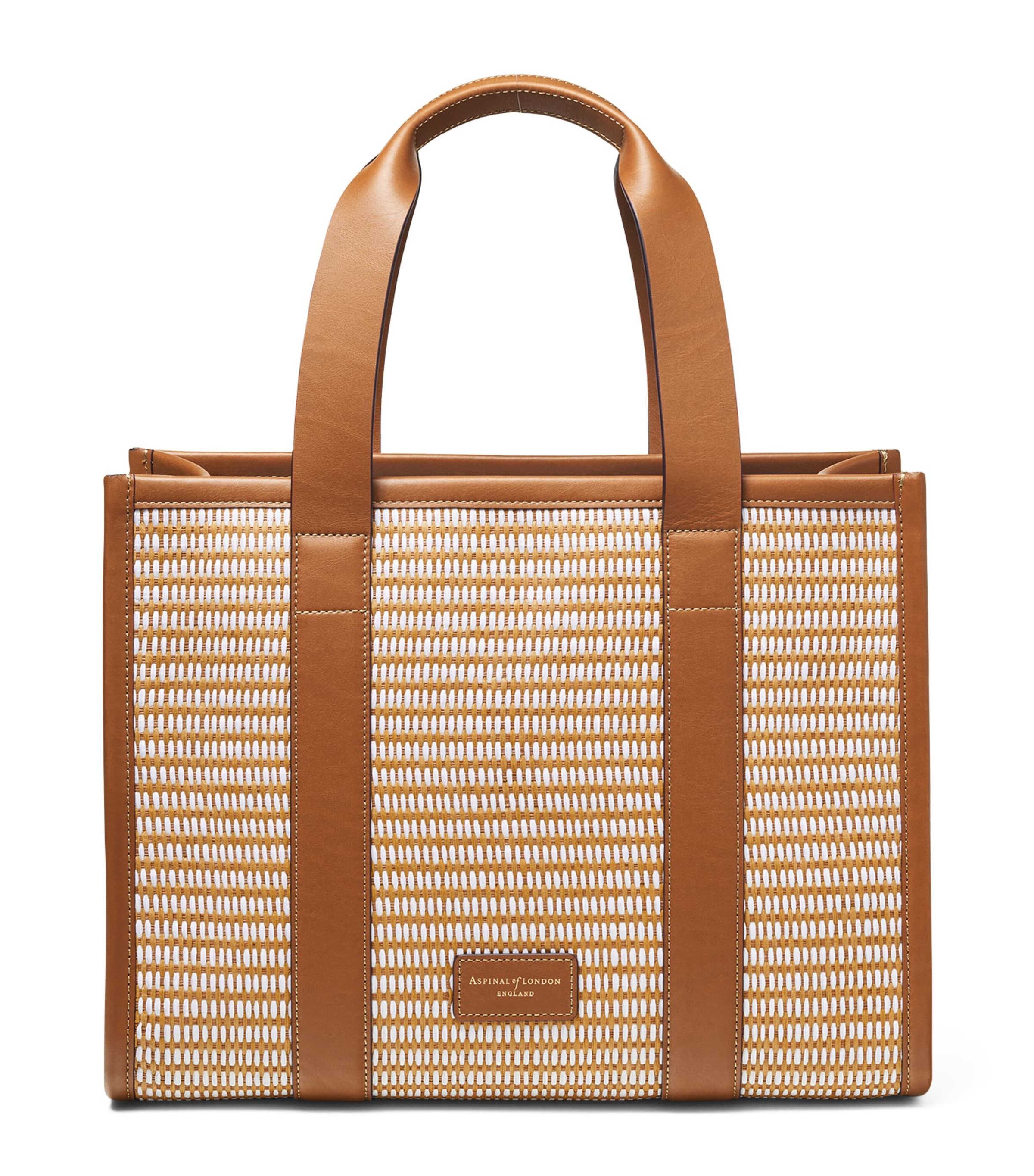 Aspinal Of London Small Raffia Henley Tote Bag In Neutral