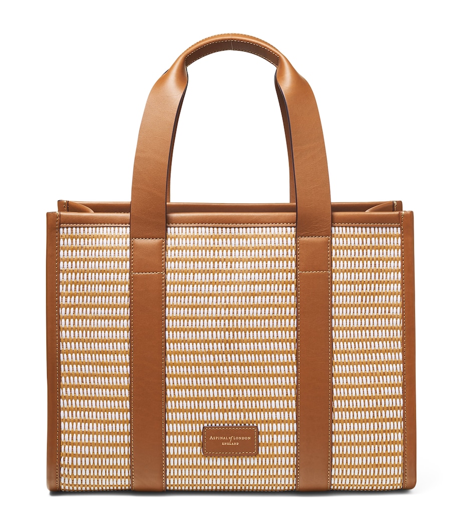 Small Raffia Henley Tote Bag NEUTRAL Image 1