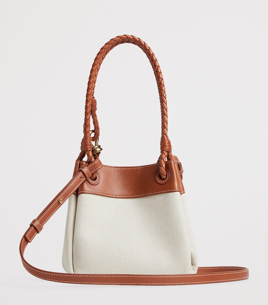 Bottega Veneta Small Canvas Parachute Shoulder Bag Image 2