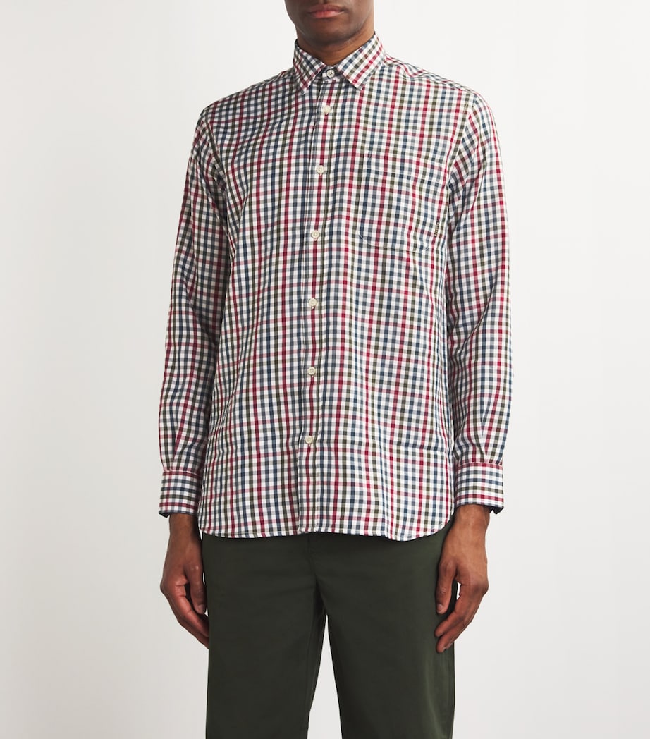 Bordeaux Check Ellis Shirt WHITE/ BORDEAUX Image 3