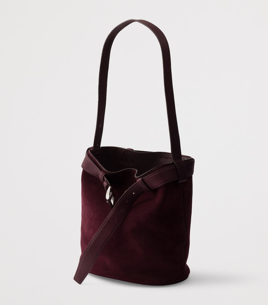 Suede Belted Bucket Bag F0007 Image 3
