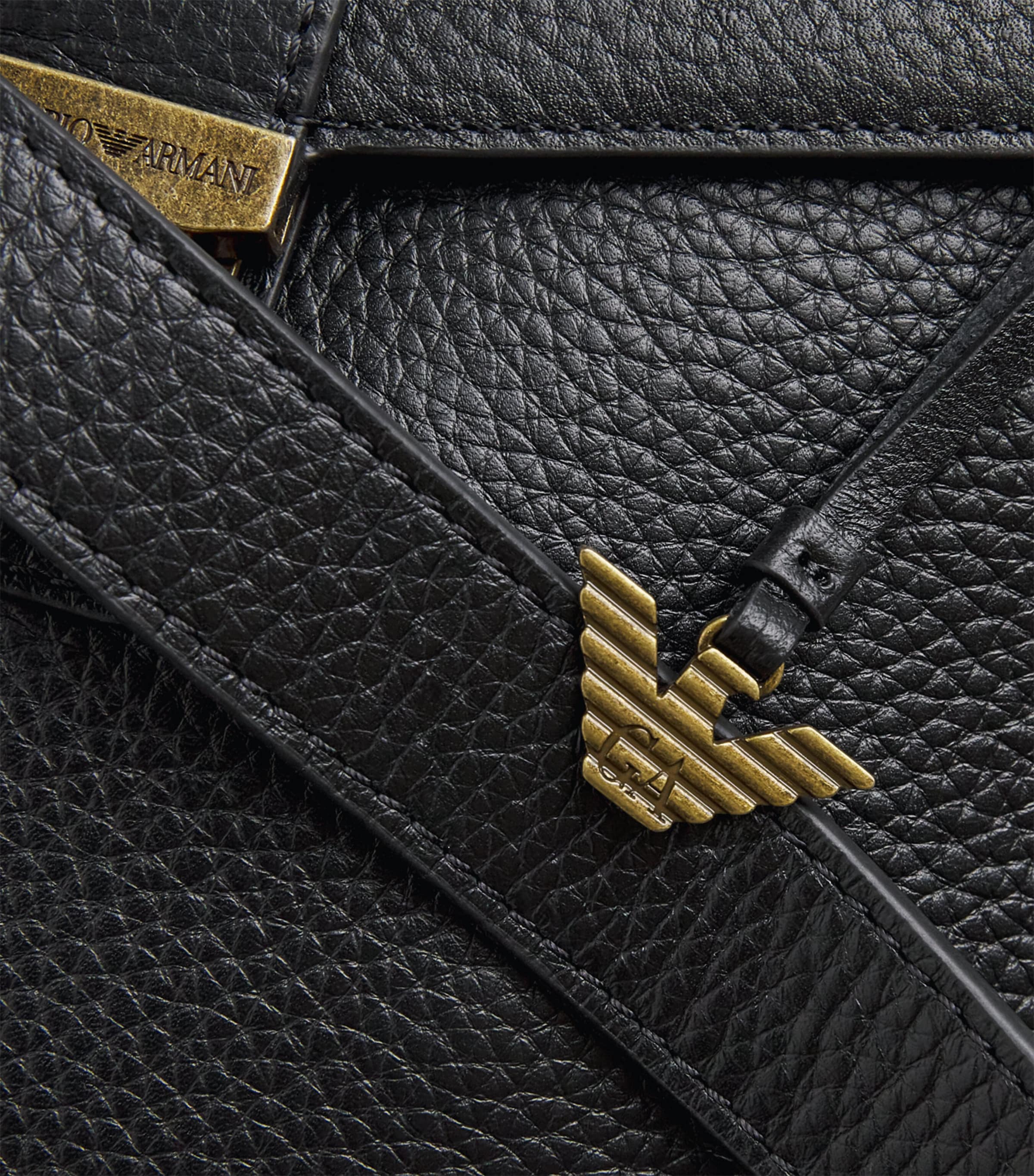 Emporio Armani Grained Leather Cross-Body Bag Image 6