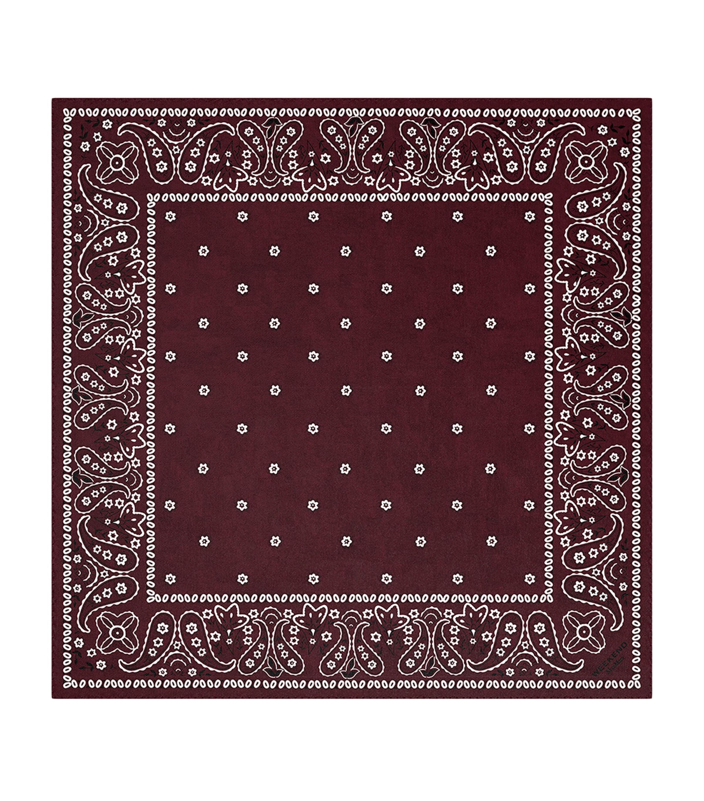 Weekend Max Mara Silk Paisley Scarf Bordeaux Image 1