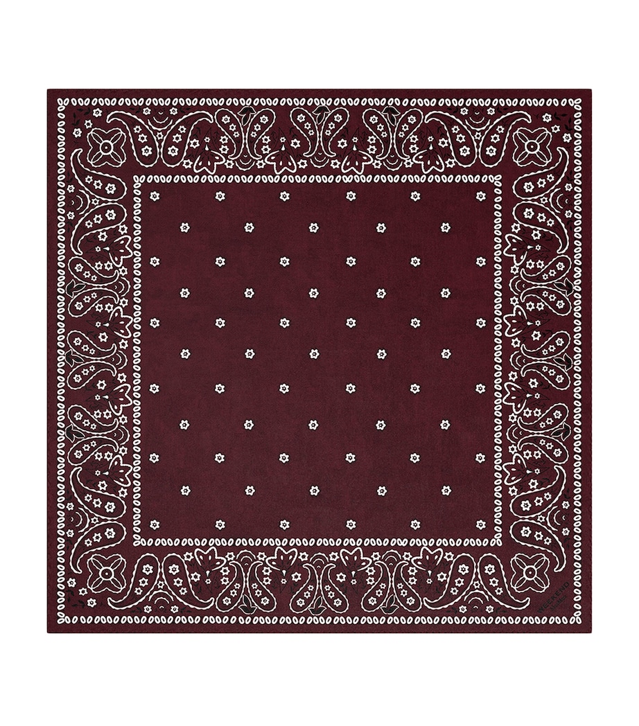 Weekend Max Mara Silk Paisley Scarf Bordeaux Image 1
