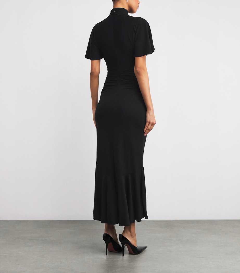 Cinq A Sept Womens Jersey Rosita Midi Dress Black Image 3