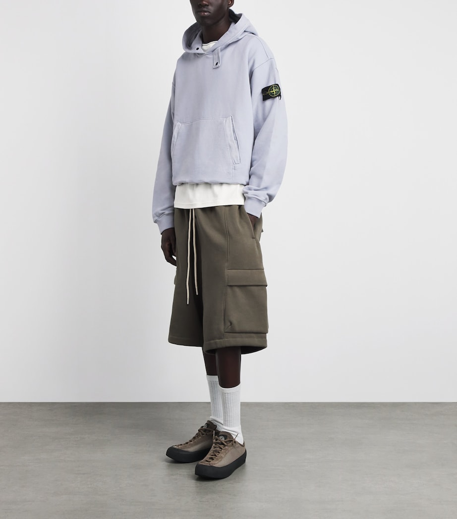 Stone Island Mens Organic Cotton Compass Hoodie Image 2