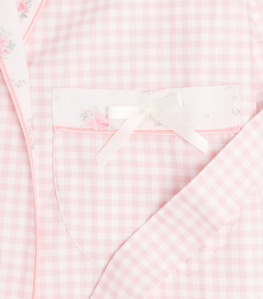 Amiki Emma Robe (2-14 Years) Pink Checks Image 3