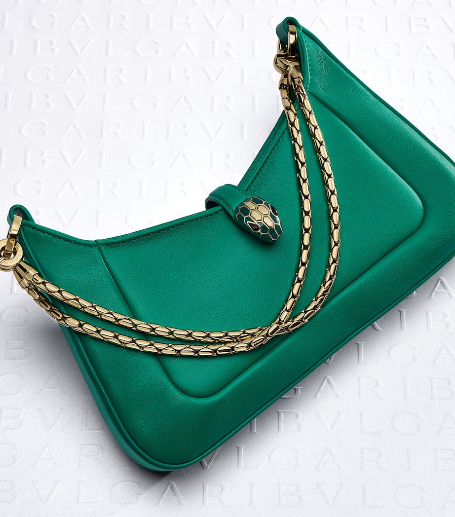 Leather Serpenti Baia Shoulder Bag GREEN LIGHT Image 2
