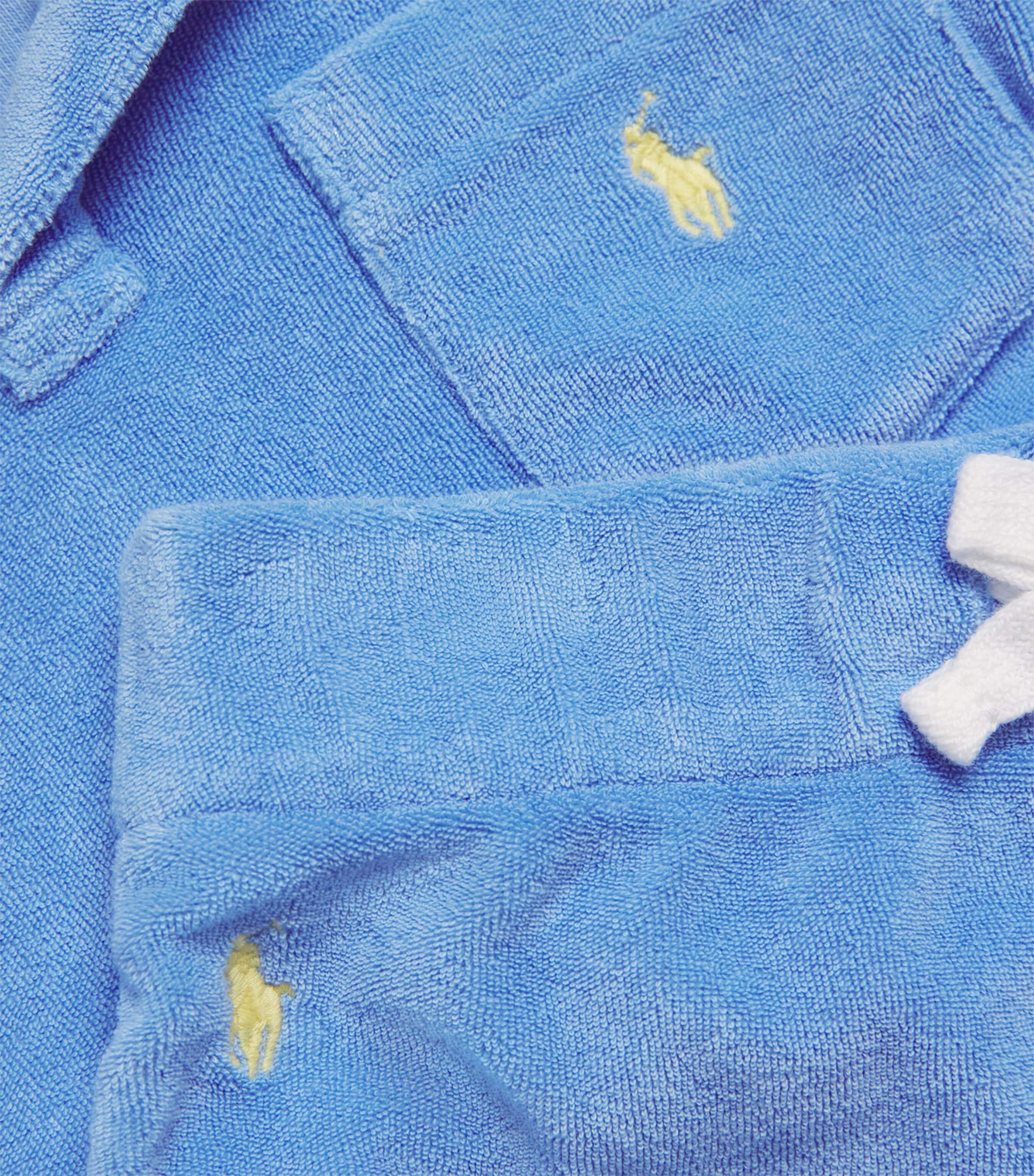 Ralph Lauren Kids Towelling Polo Shirt and Shorts Set (2-7 Years) Hrb Is Blu Image 4