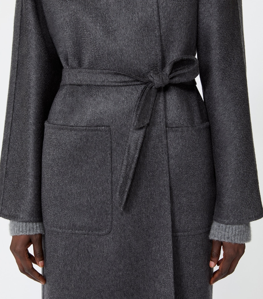 Max Mara Womens Cashmere Lilia Coat Dark Grey Image 5