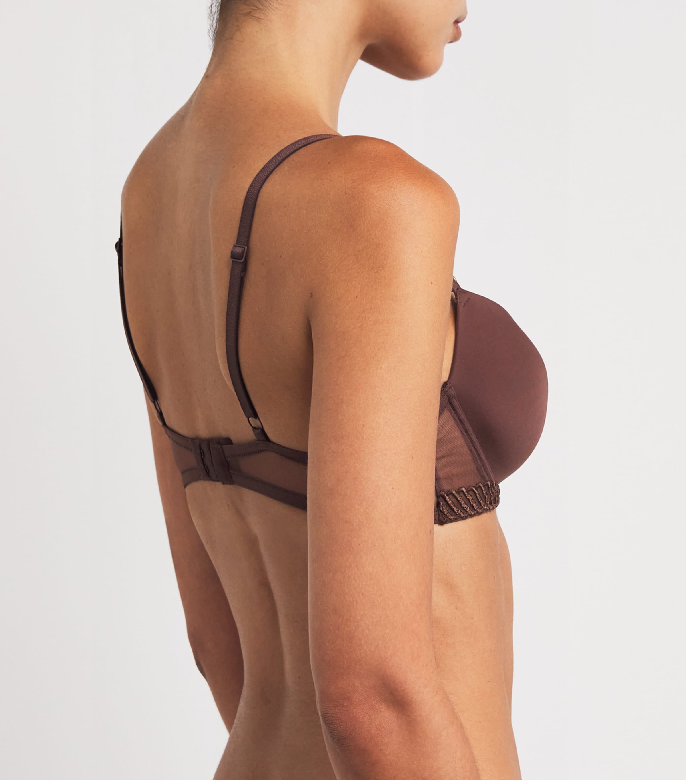 Sheer Emotion Moulded Plunge Bra SEPIA Image 3