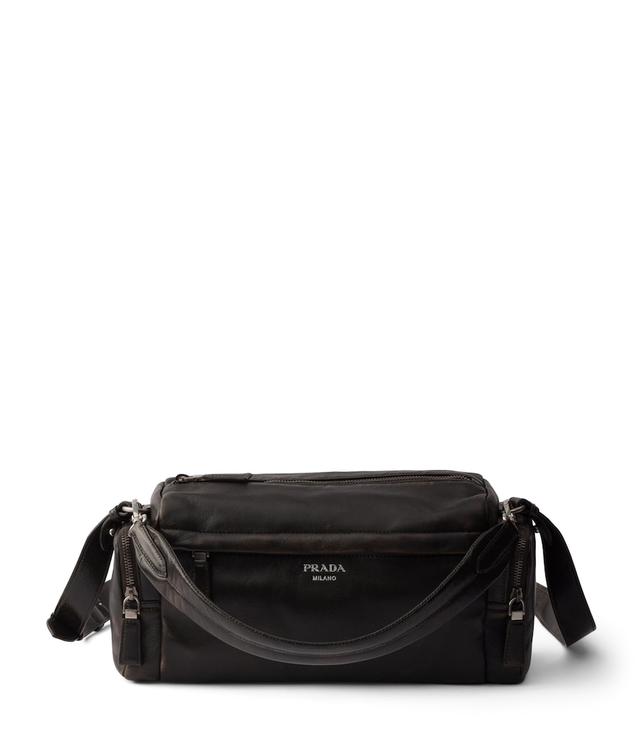 Prada Nappa Leather Shoulder Bag Brown Image 1