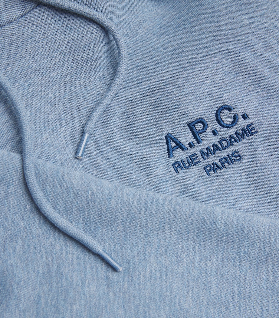 Cotton Logo Hoodie BLEU GRIS CHINE/BLEU Image 5