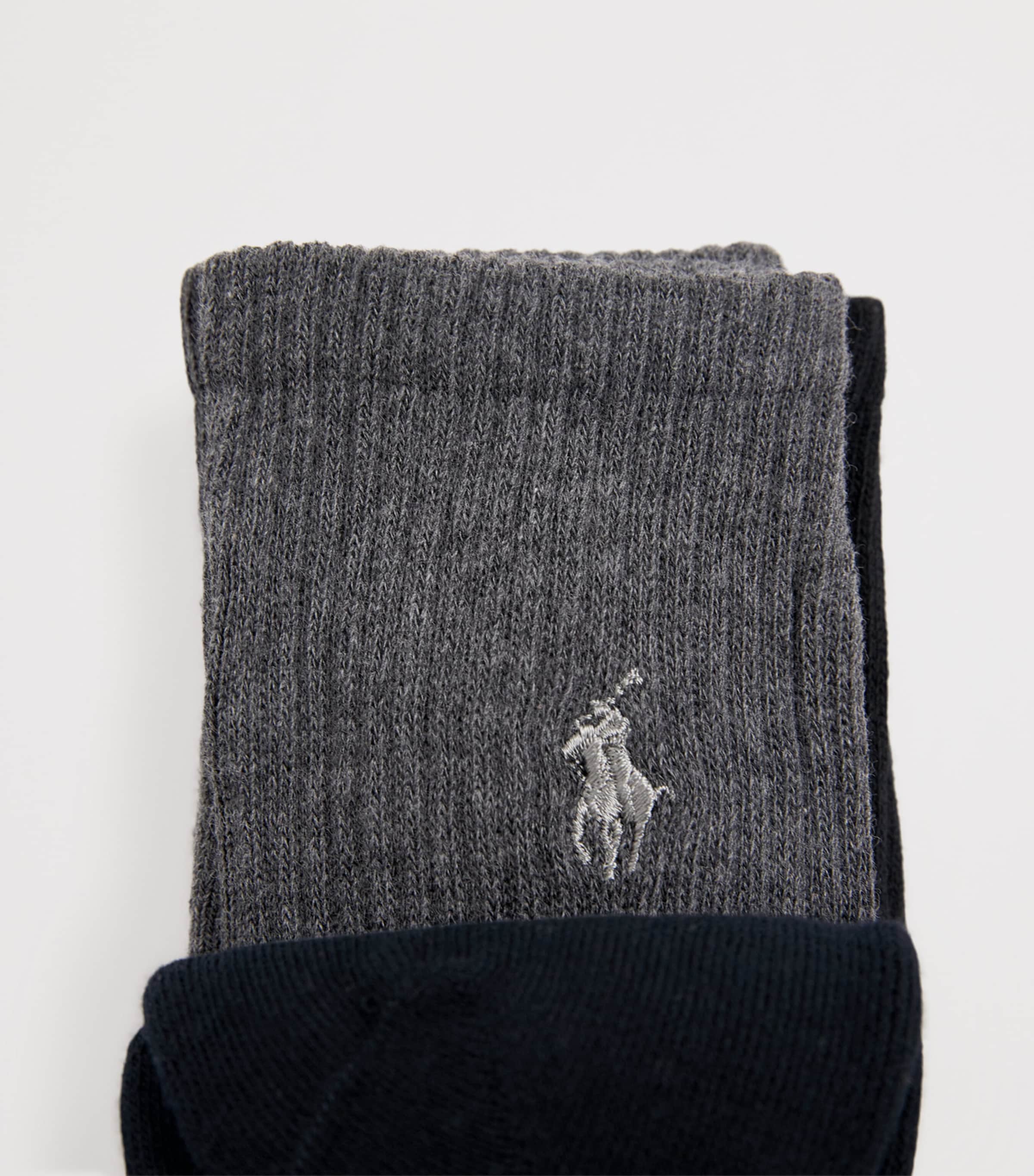 Cotton Sport Socks (Pack of 3) NAVY/CHAR/BLACK Image 2