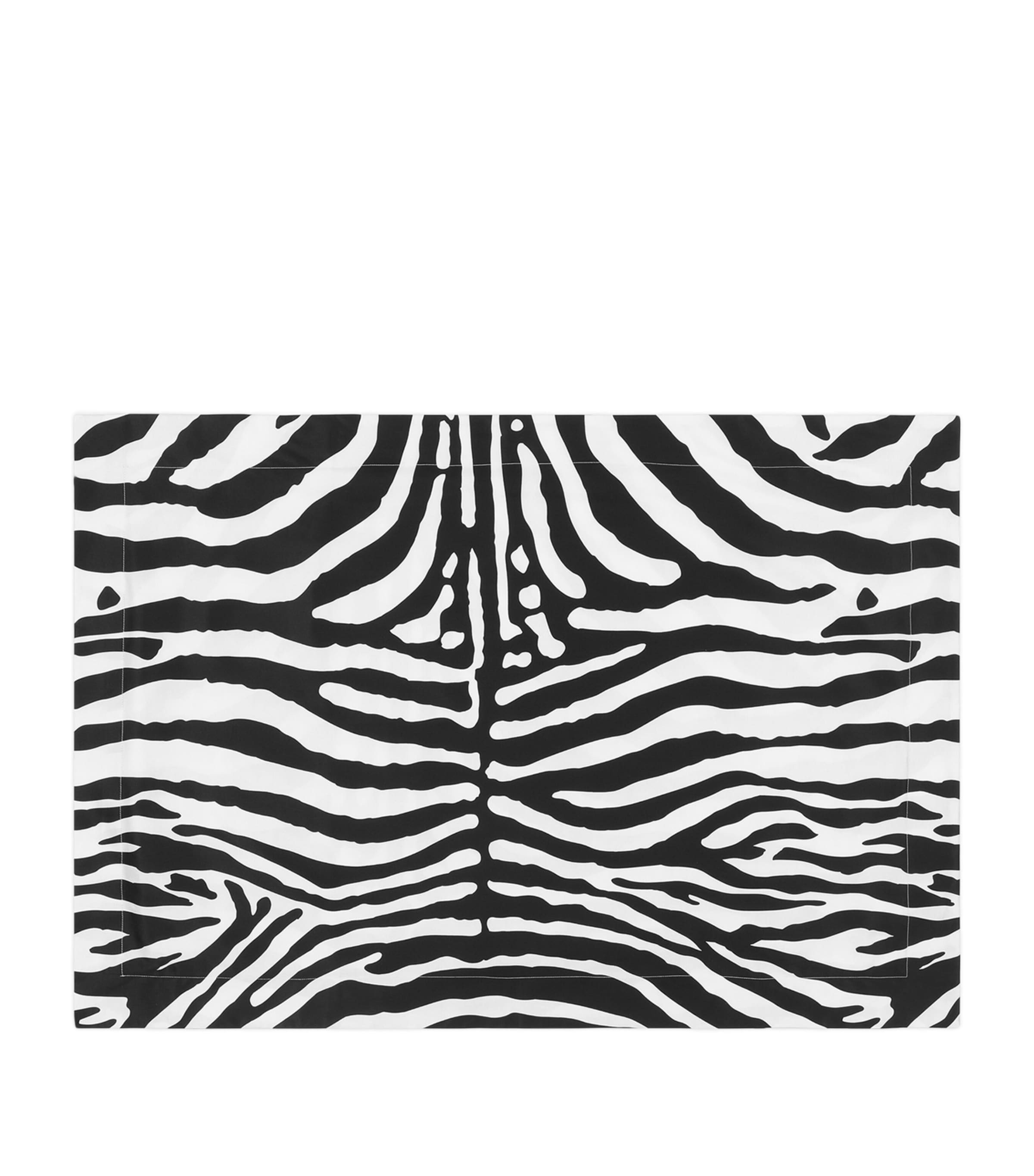 Dolce&Gabbana Casa Set of 2 Cotton Zebra Pillowcases (60cm x 90cm) Zebra Image 1