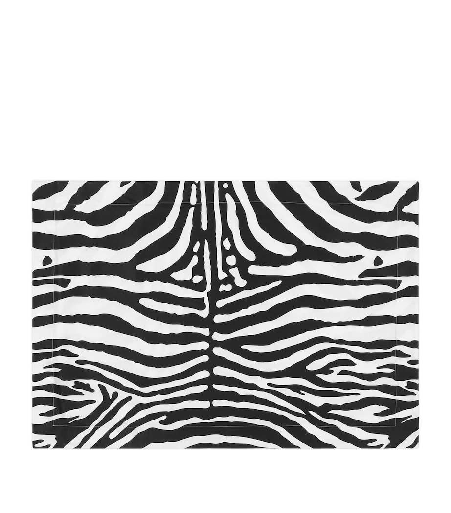Dolce&Gabbana Casa Set of 2 Cotton Zebra Pillowcases (60cm x 90cm) Zebra Image 1