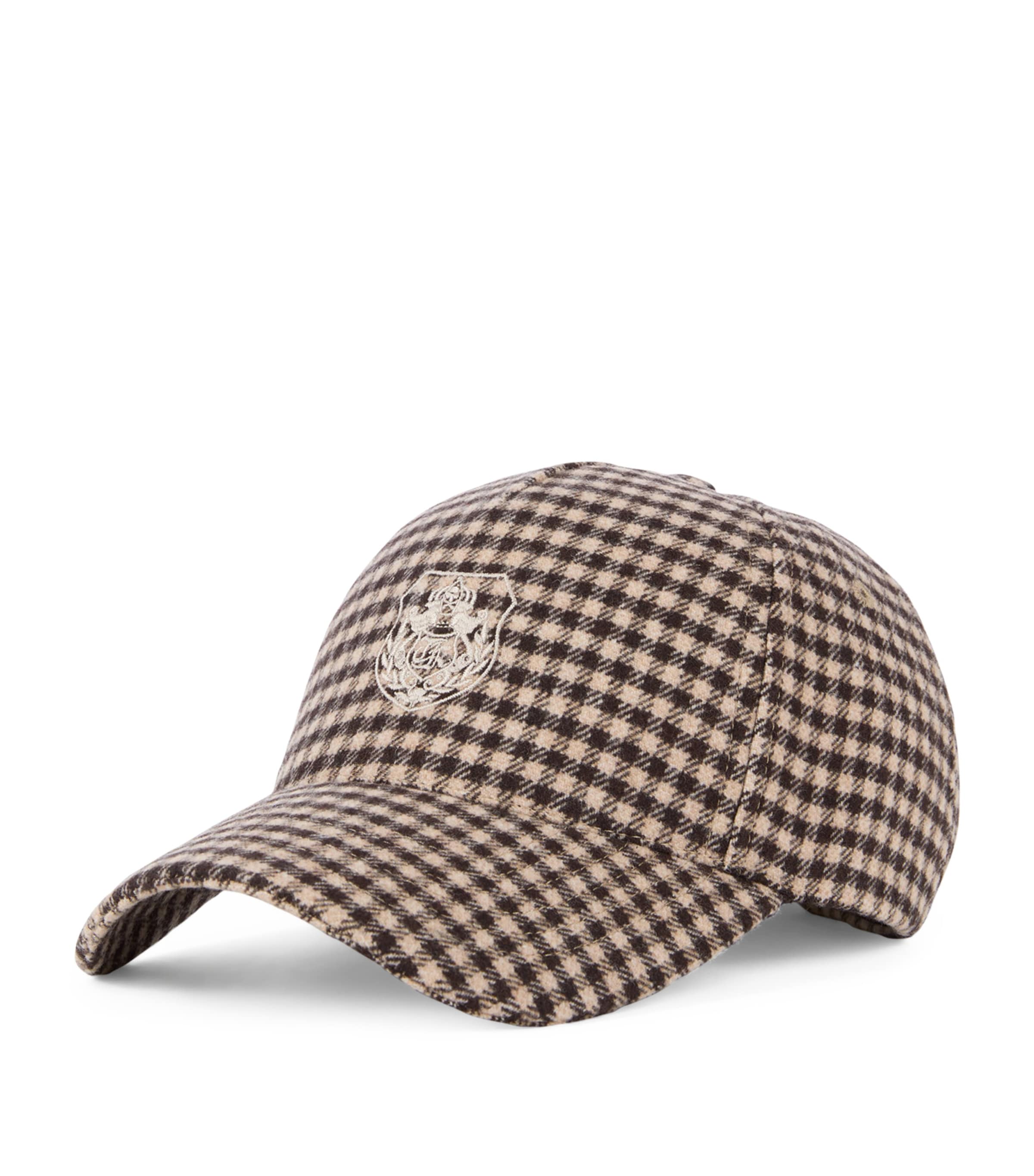 Shop The Kooples Check Logo Cap In Ivory