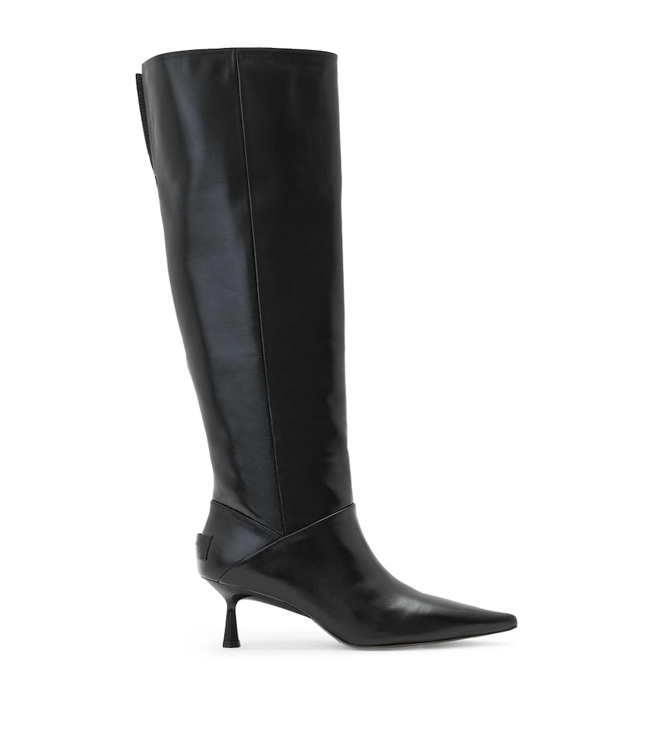 Leather Odyssey Knee-High Boots BLACK Image 1
