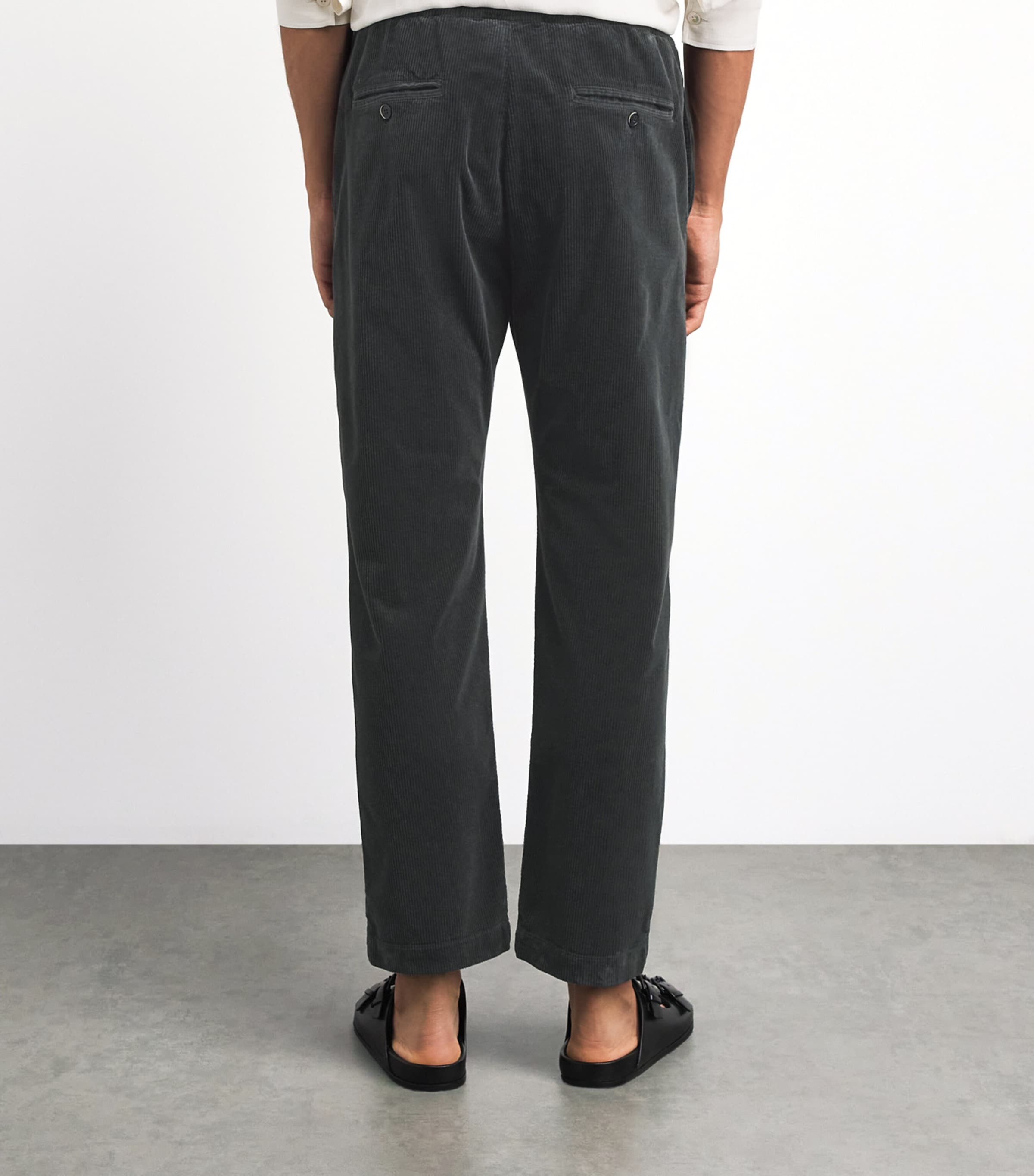 Barena Mens Corduroy Straight Trousers Piombo Image 5