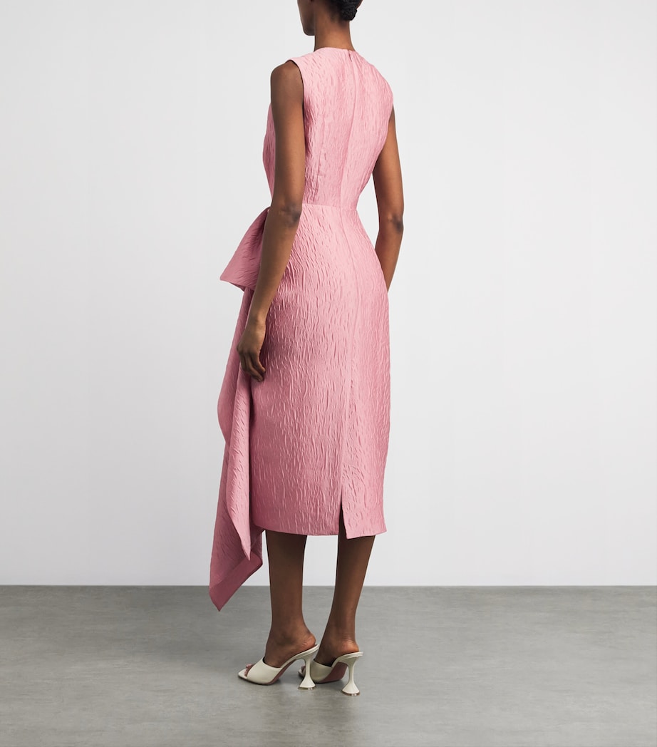 Roksanda Womens Cloqué Esra Midi Dress Rosado Image 4