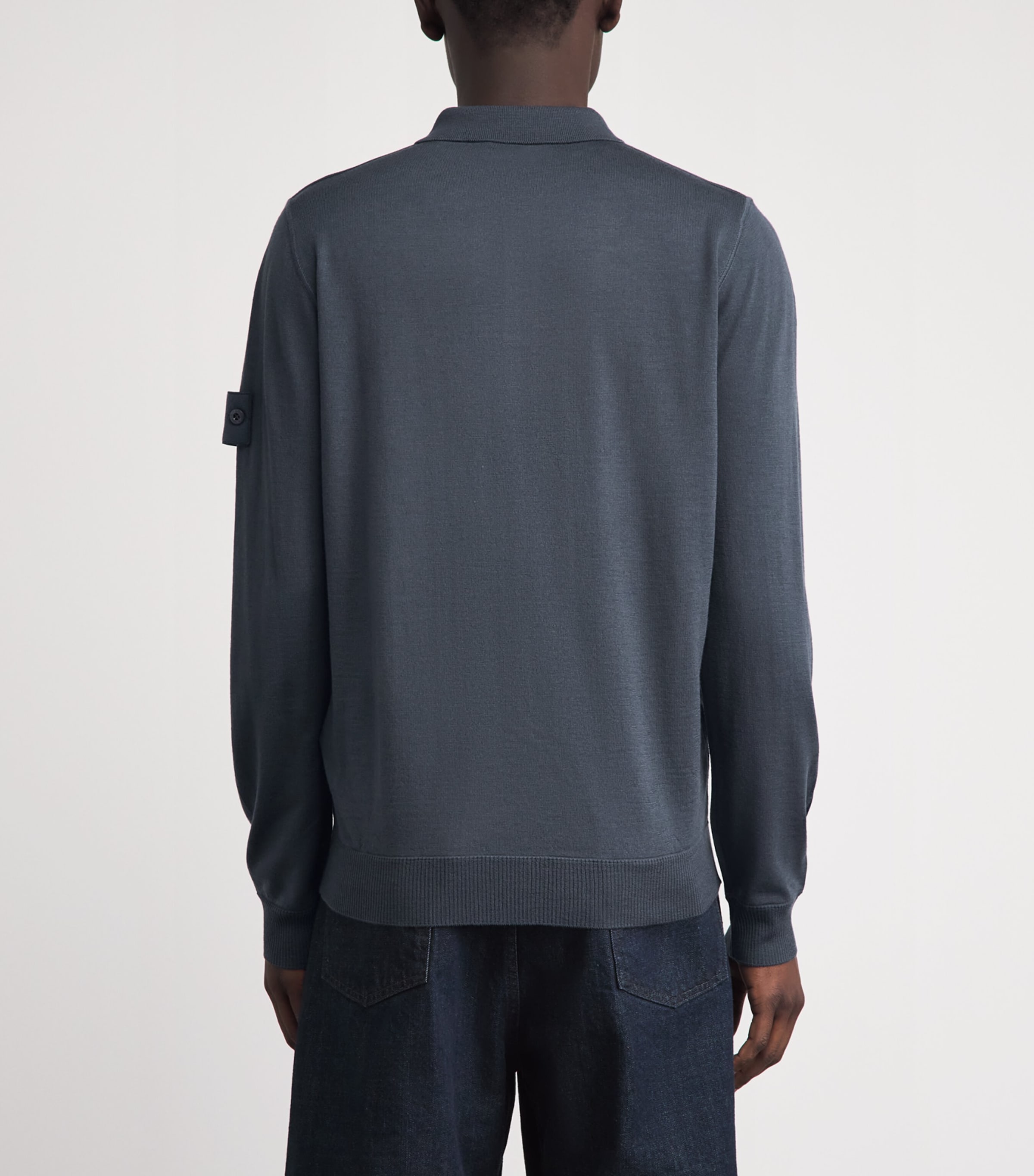 Stone Island Mens Virgin Wool Ghost Polo Sweater Image 5