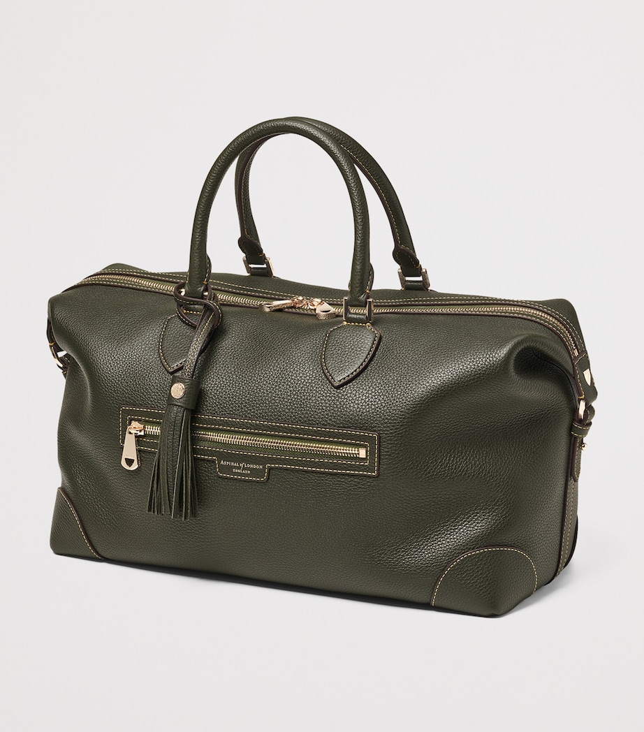 Leather Hudson Flight Bag GREEN Image 3