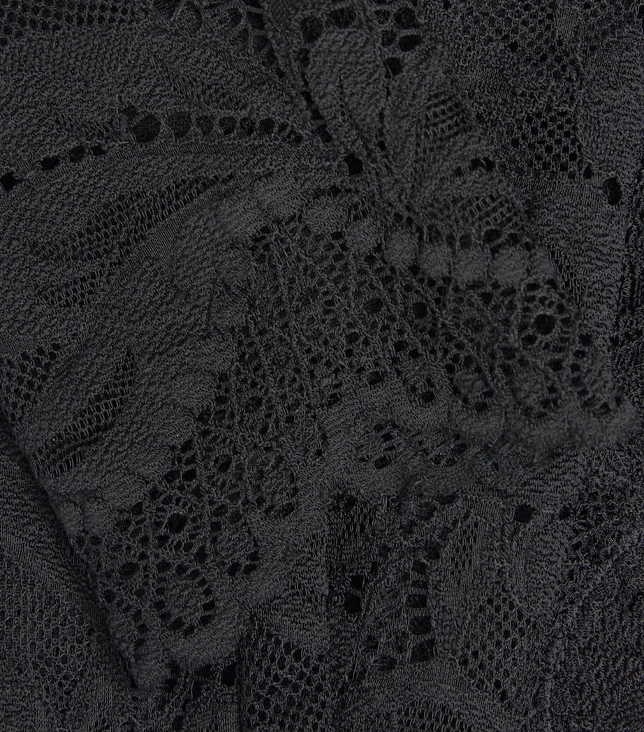 Floral Lace Top P001 BLACK Image 5