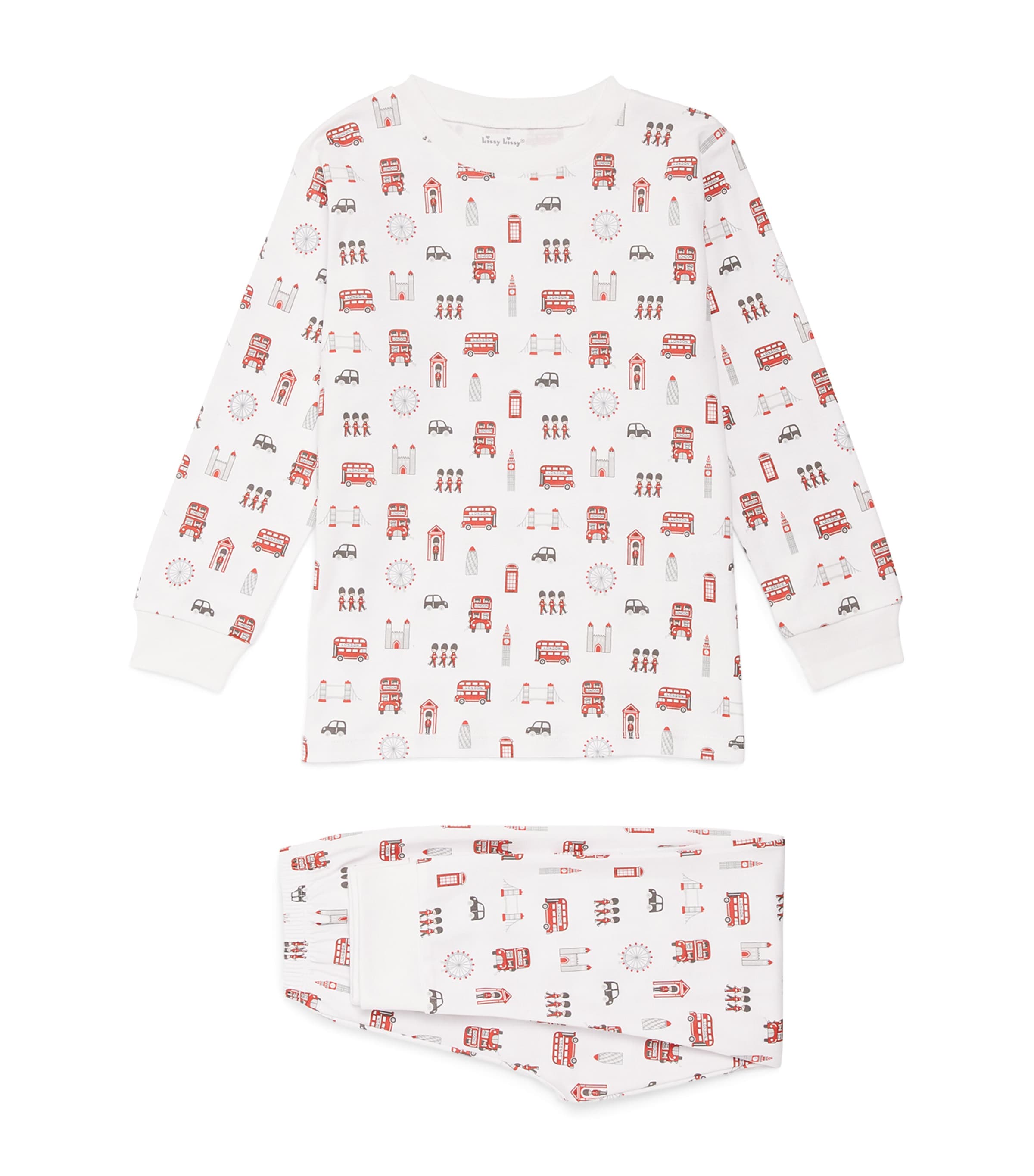 Kissy Kissy Pima Cotton Lively London Pyjamas In White