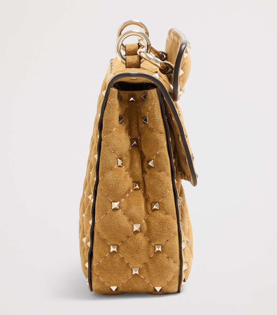 Valentino Garavani Medium Suede Rockstud Spike Shoulder Bag Rdx Image 3