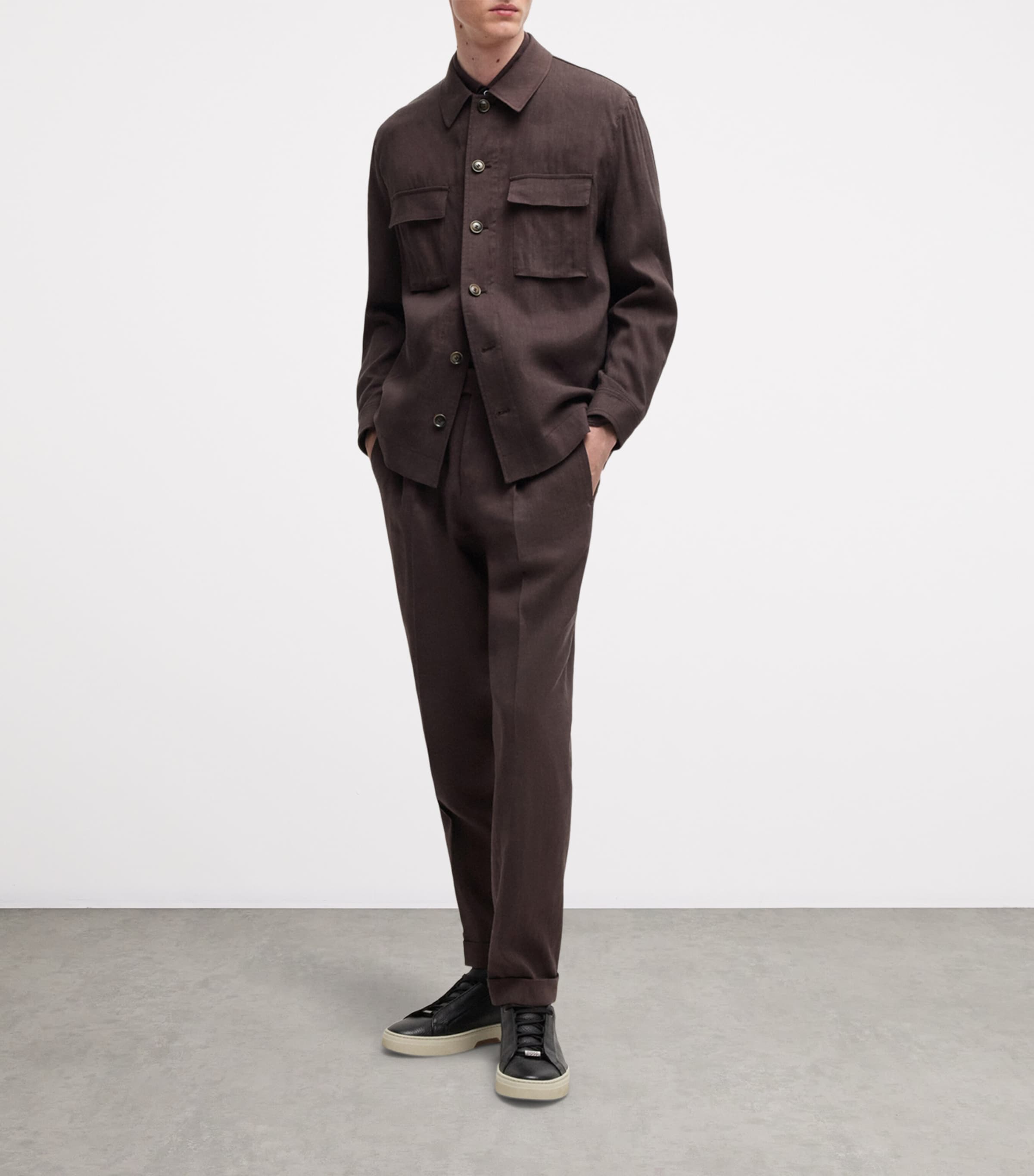 Linen-Virgin Wool Overshirt 203 Image 6