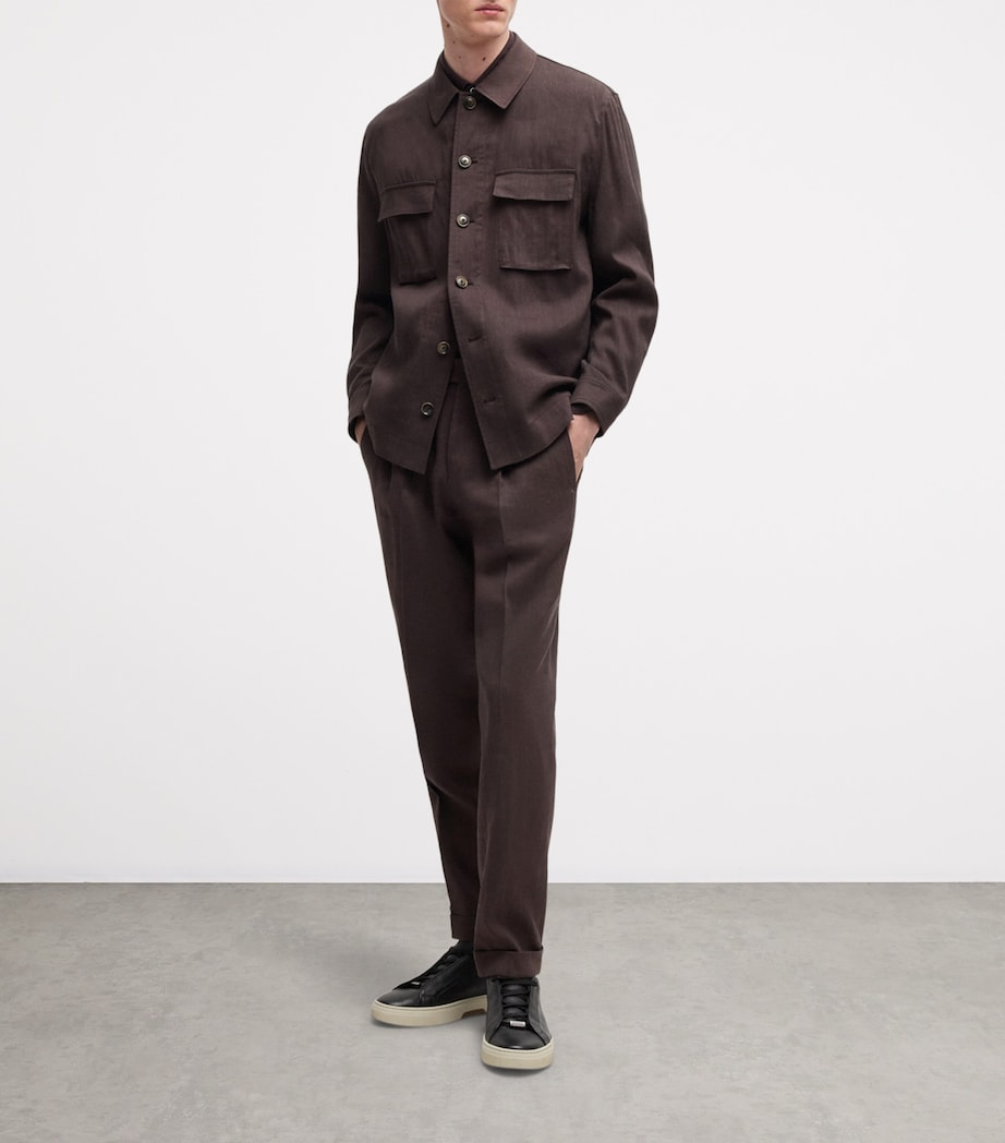 Linen-Virgin Wool Overshirt 203 Image 6