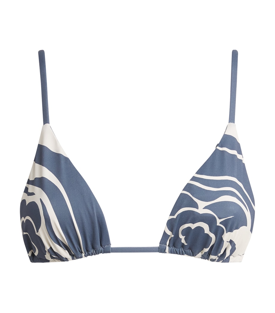 SIR. Womens Lilou Triangle Bikini Top Liora Charcoal Blue Image 1