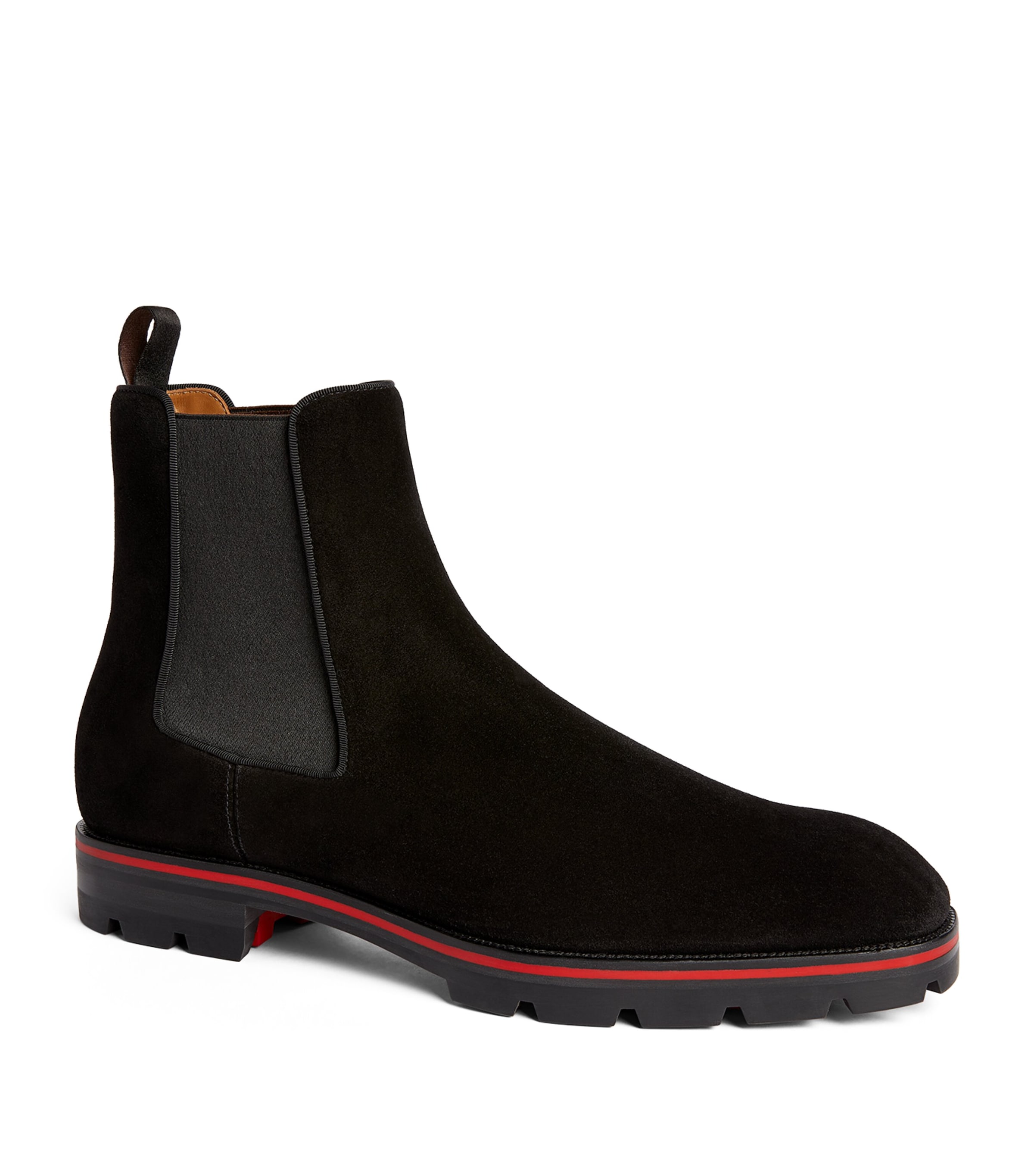 Christian Louboutin Alpinosol Suede Chelsea Boots In Black