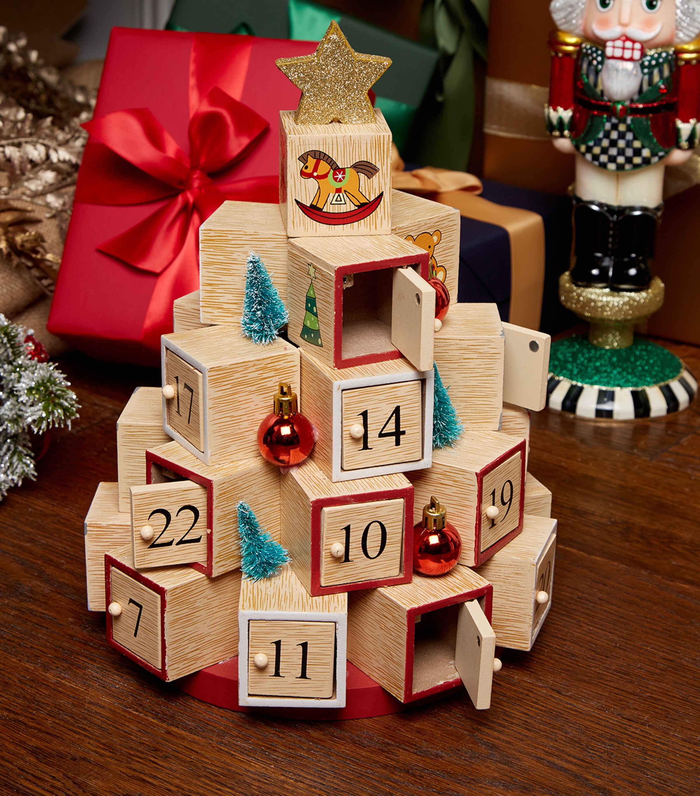 Wooden Boxes Advent Calendar MULTI Image 3